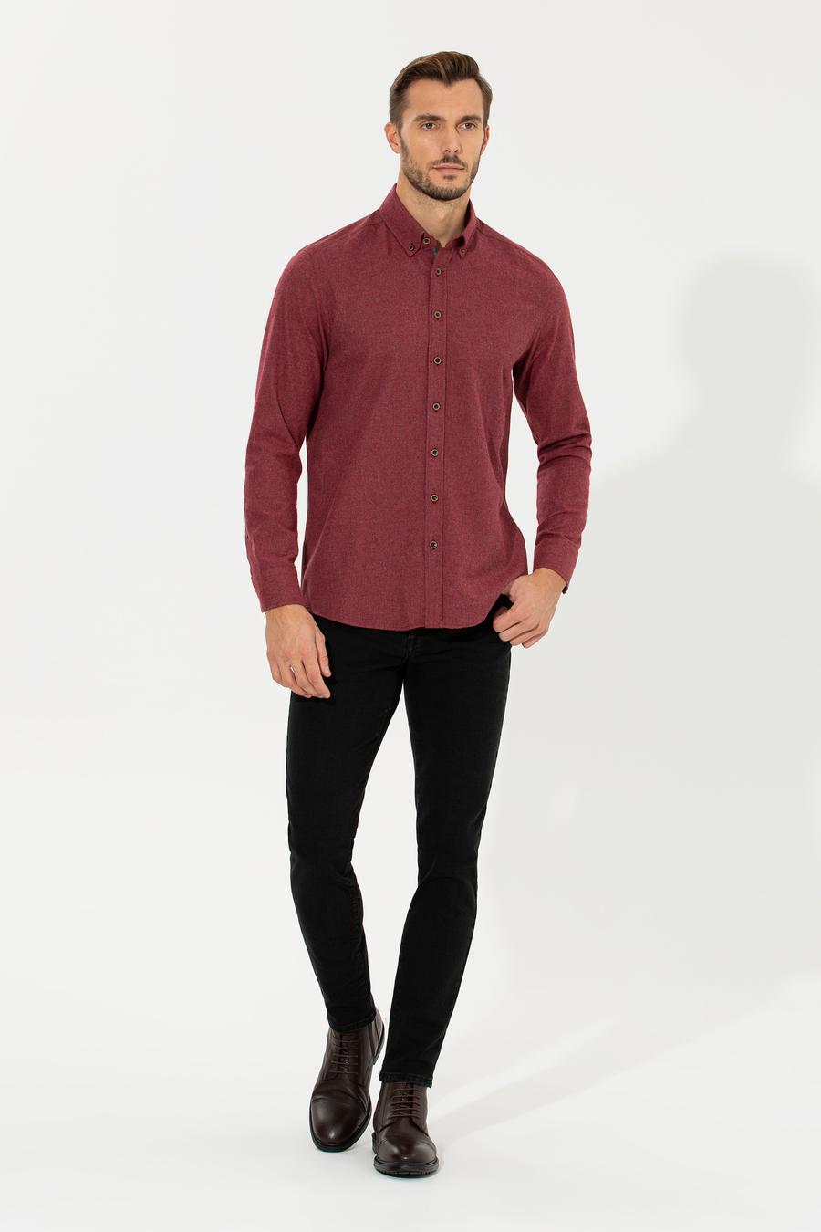 Bordo Regular Fit Gömlek_2