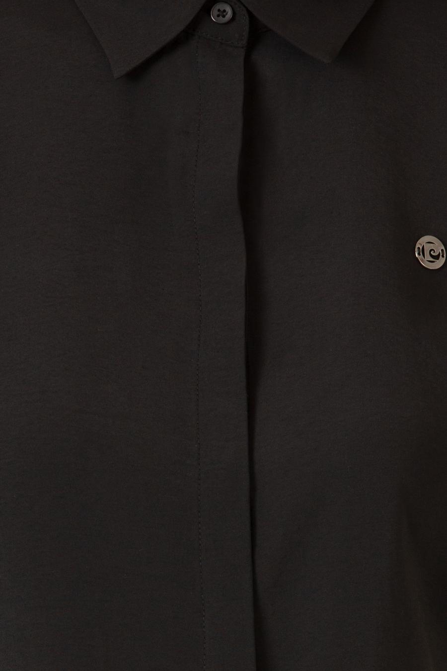 Siyah Slim Fit Dokuma Elbise_5