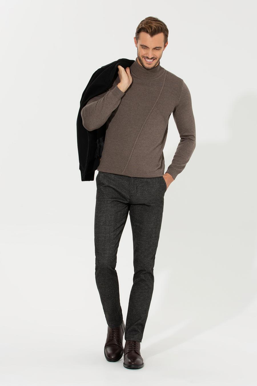 Antrasit Slim Fit Chino Pantolon_0