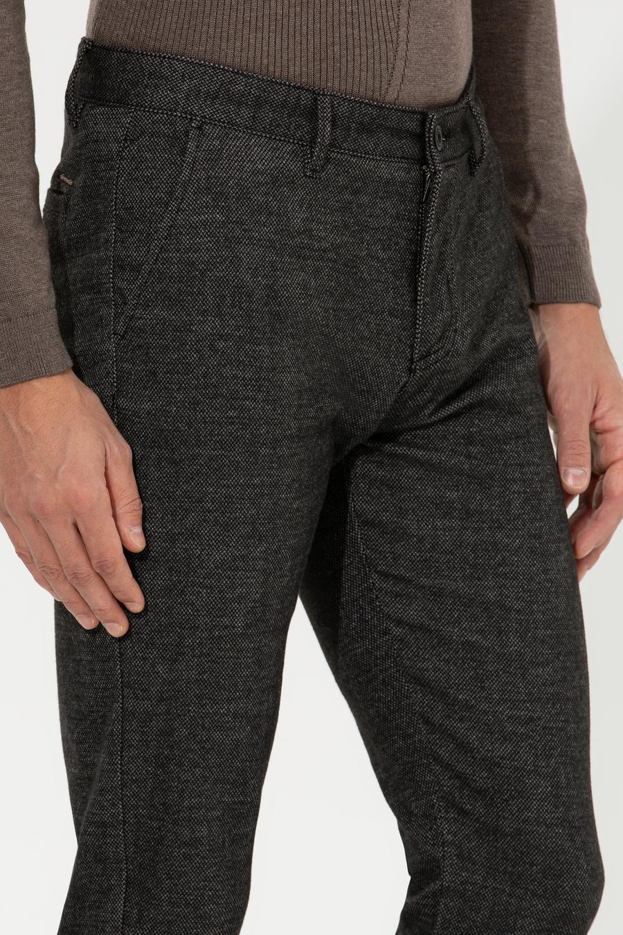 Antrasit Slim Fit Chino Pantolon_5
