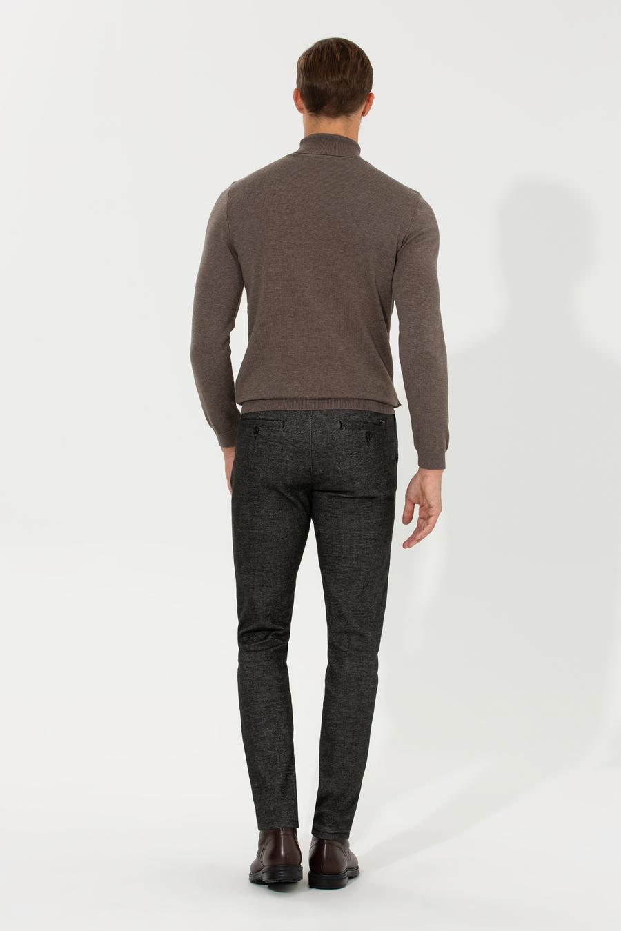 Antrasit Slim Fit Chino Pantolon_3