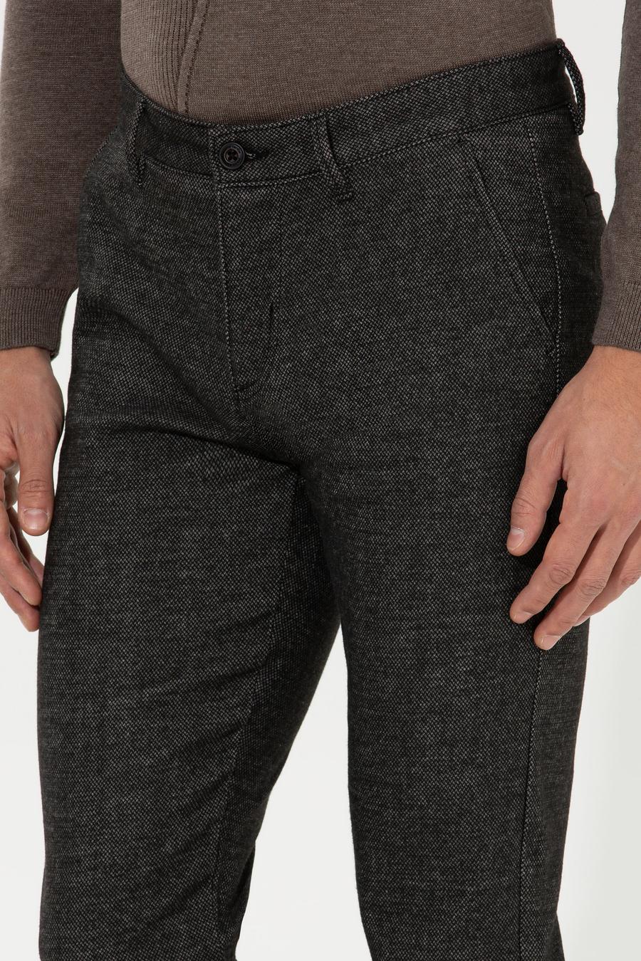 Antrasit Slim Fit Chino Pantolon_4