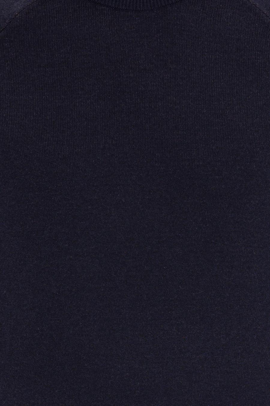 Lacivert Slim Fit Triko Kazak_5