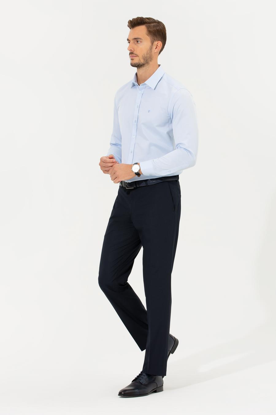 Lacivert Slim Fit Pantolon_2