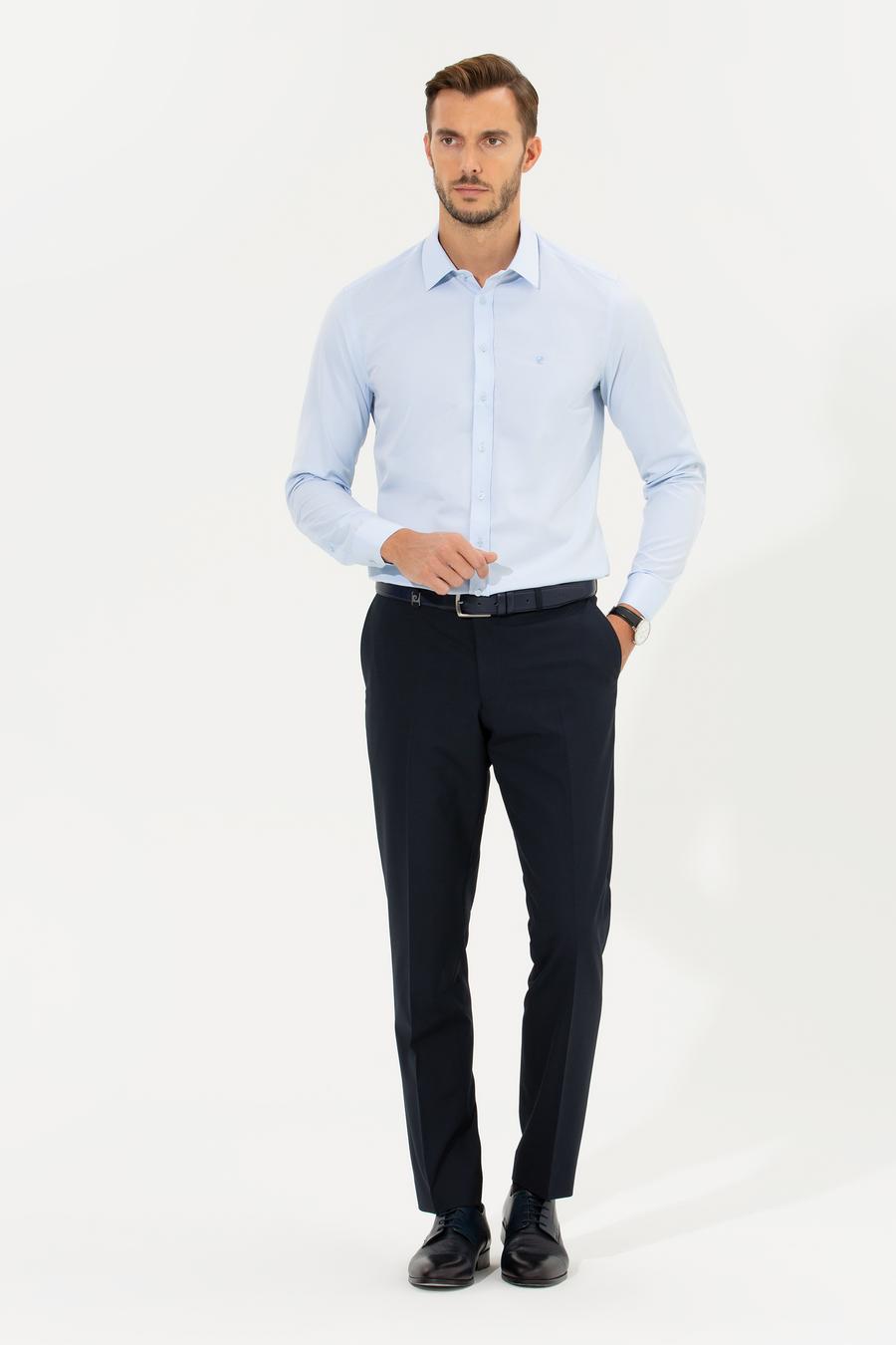 Lacivert Slim Fit Pantolon_0