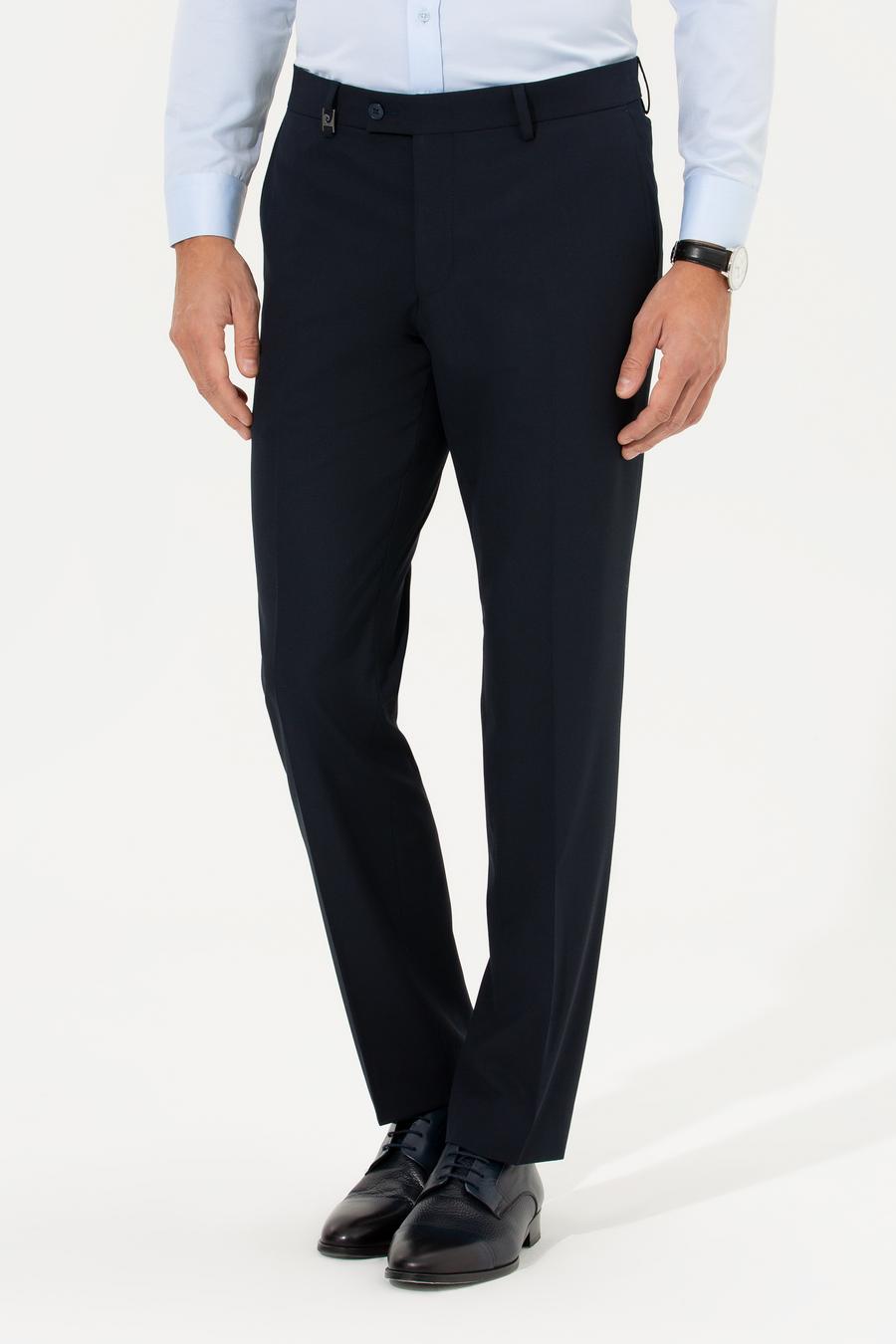 Lacivert Slim Fit Pantolon_1