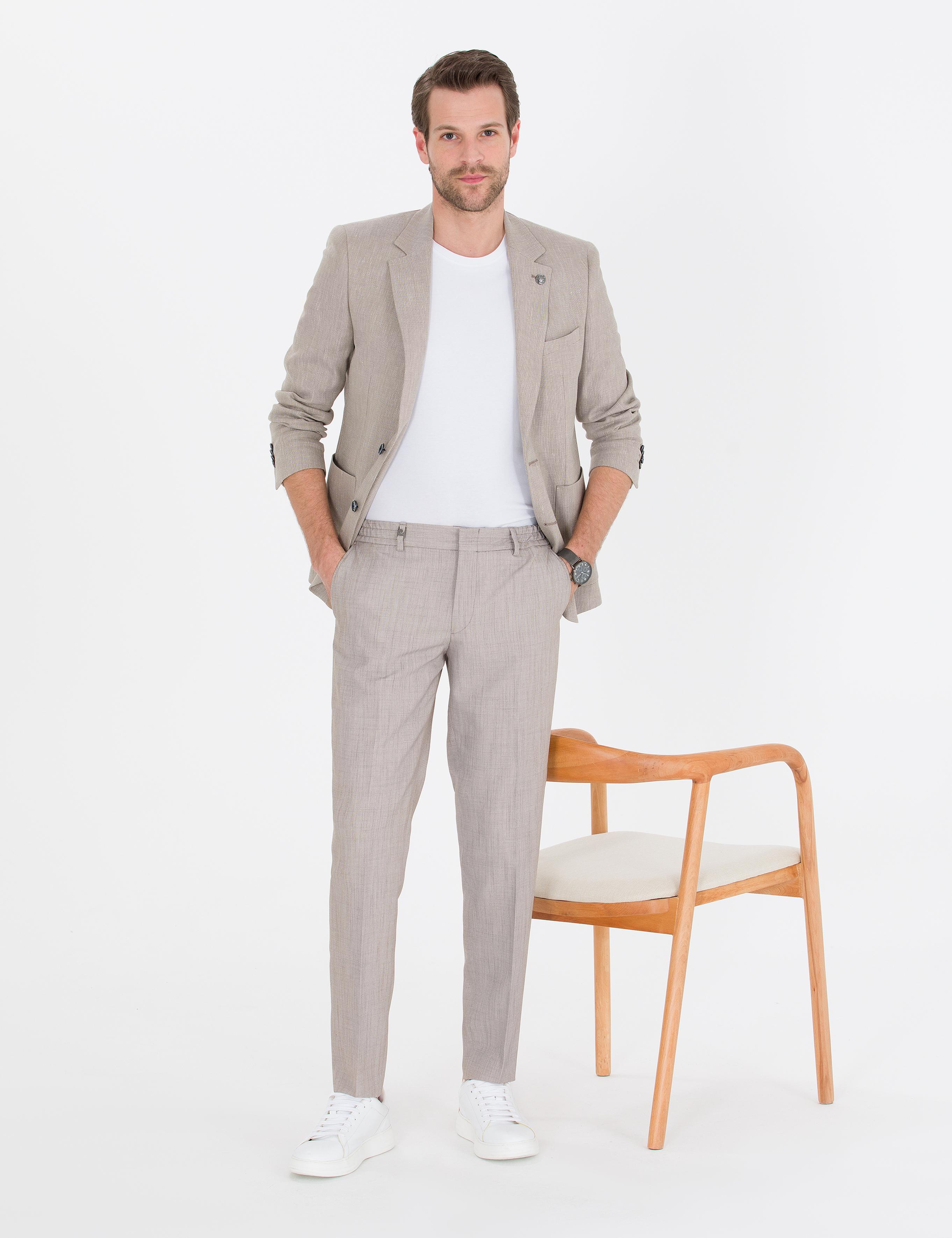 Açık Kahverengi Ex. Slim Fit Kumaş Pantolon