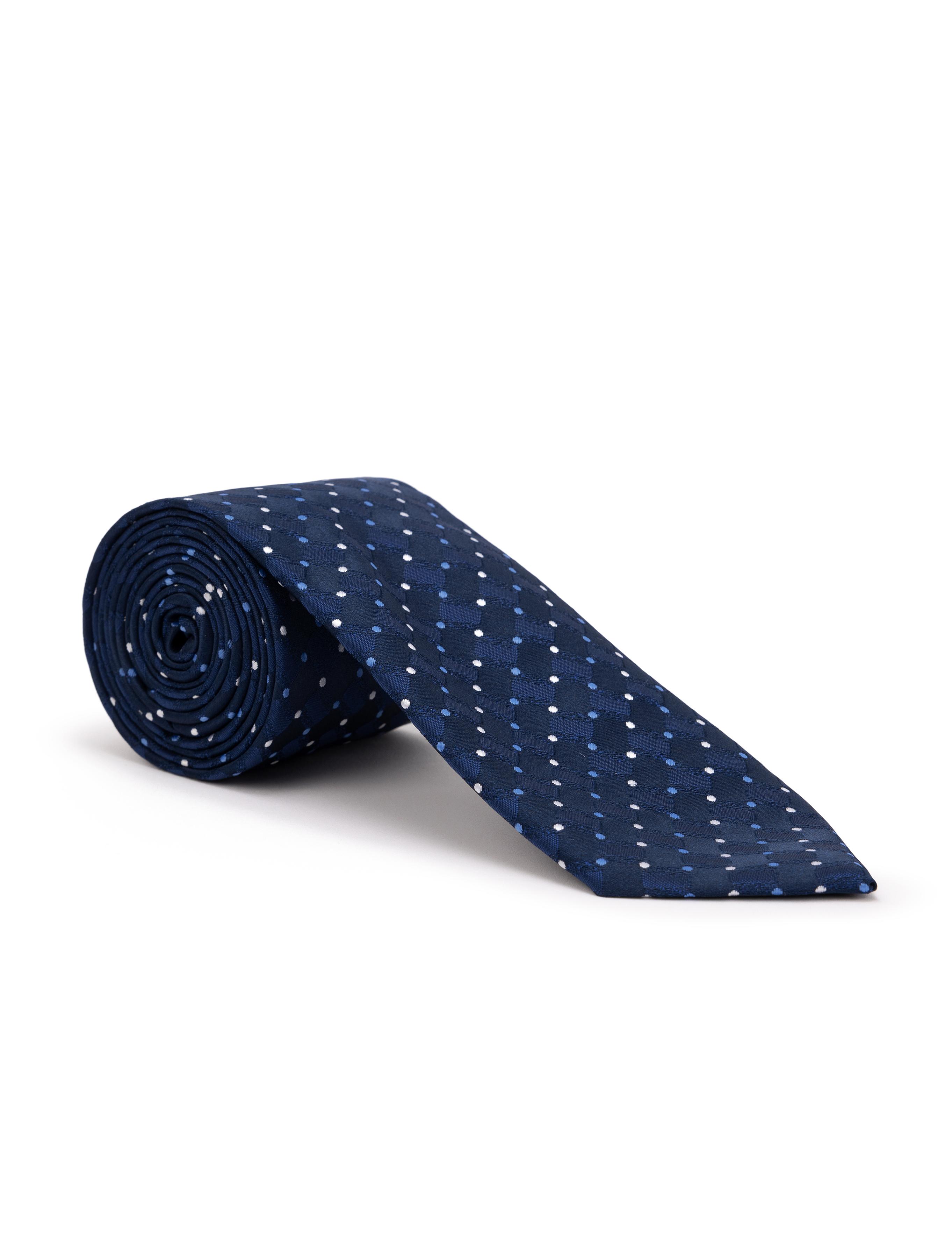 Lacivert 3'lü Kravat Mendil Set