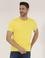 Açık Sarı Slim Fit Bisiklet Yaka Triko Tişört