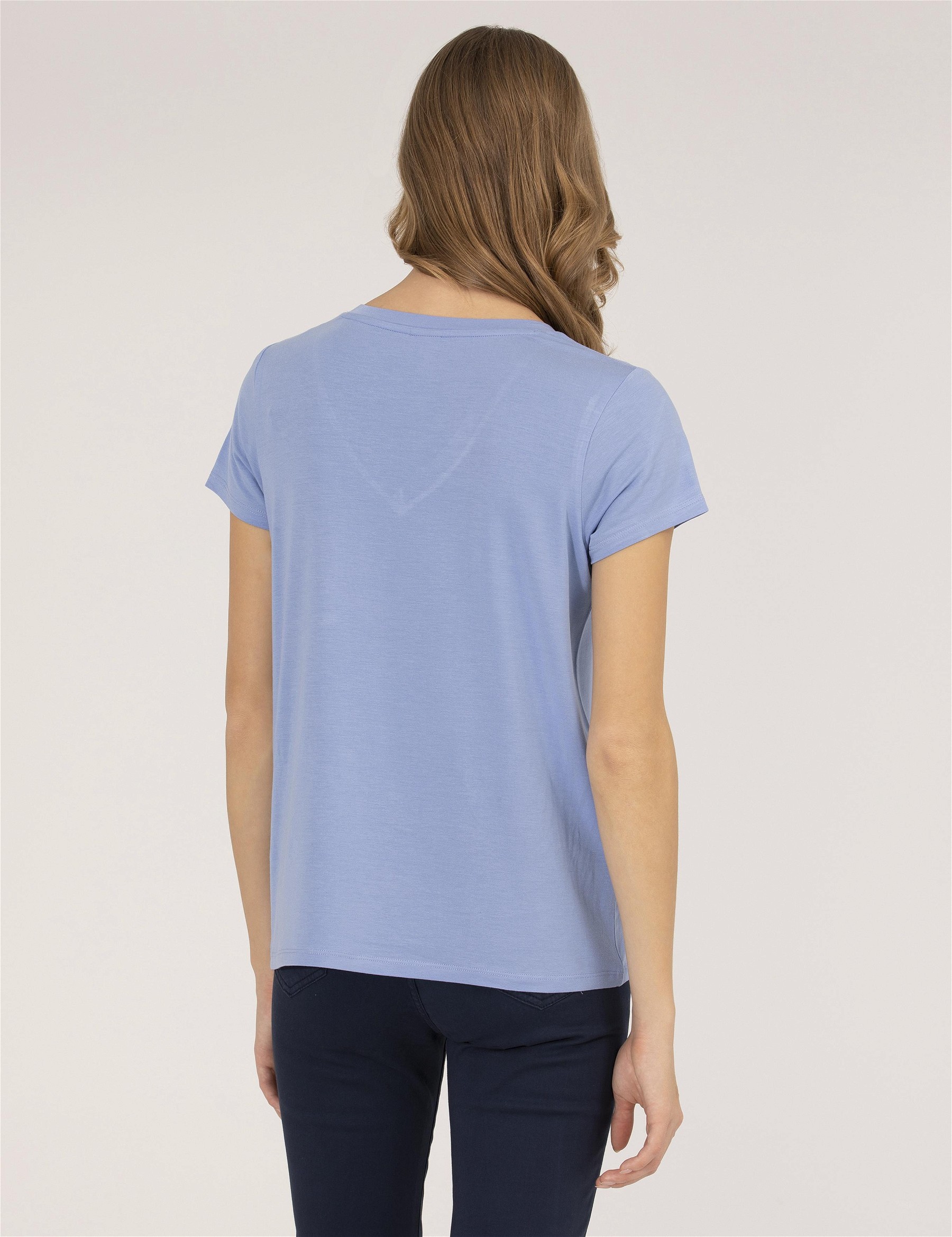 Mavi Comfort Fit V Yaka Basic Tişört