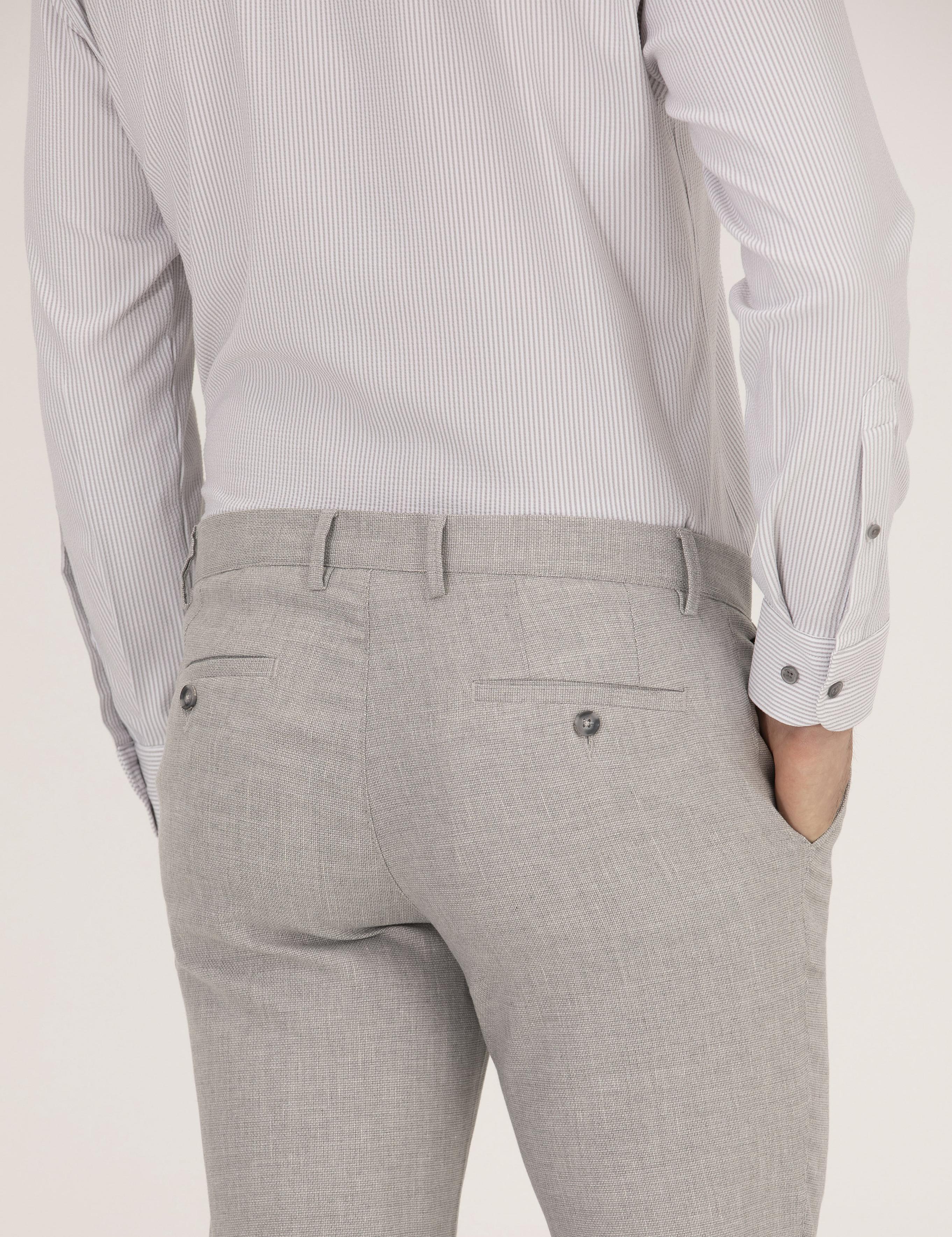 Gri Slim Fit Kumaş Pantolon