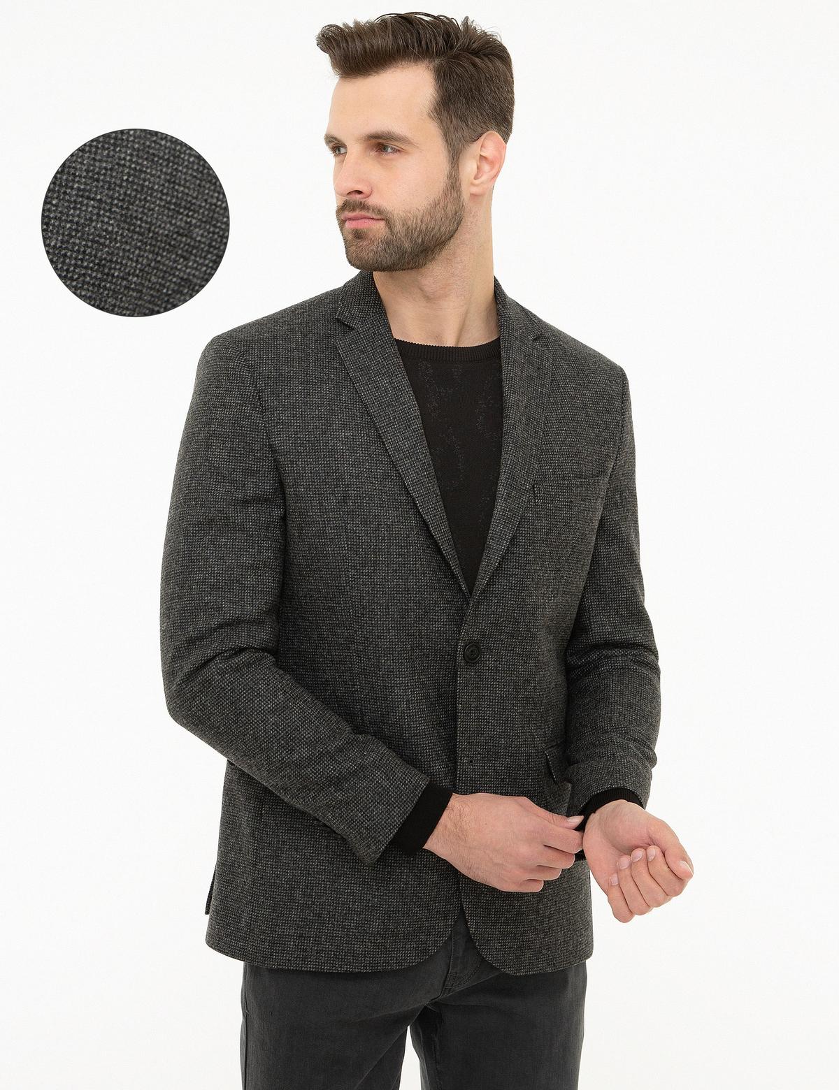 Füme Slim Fit Ceket