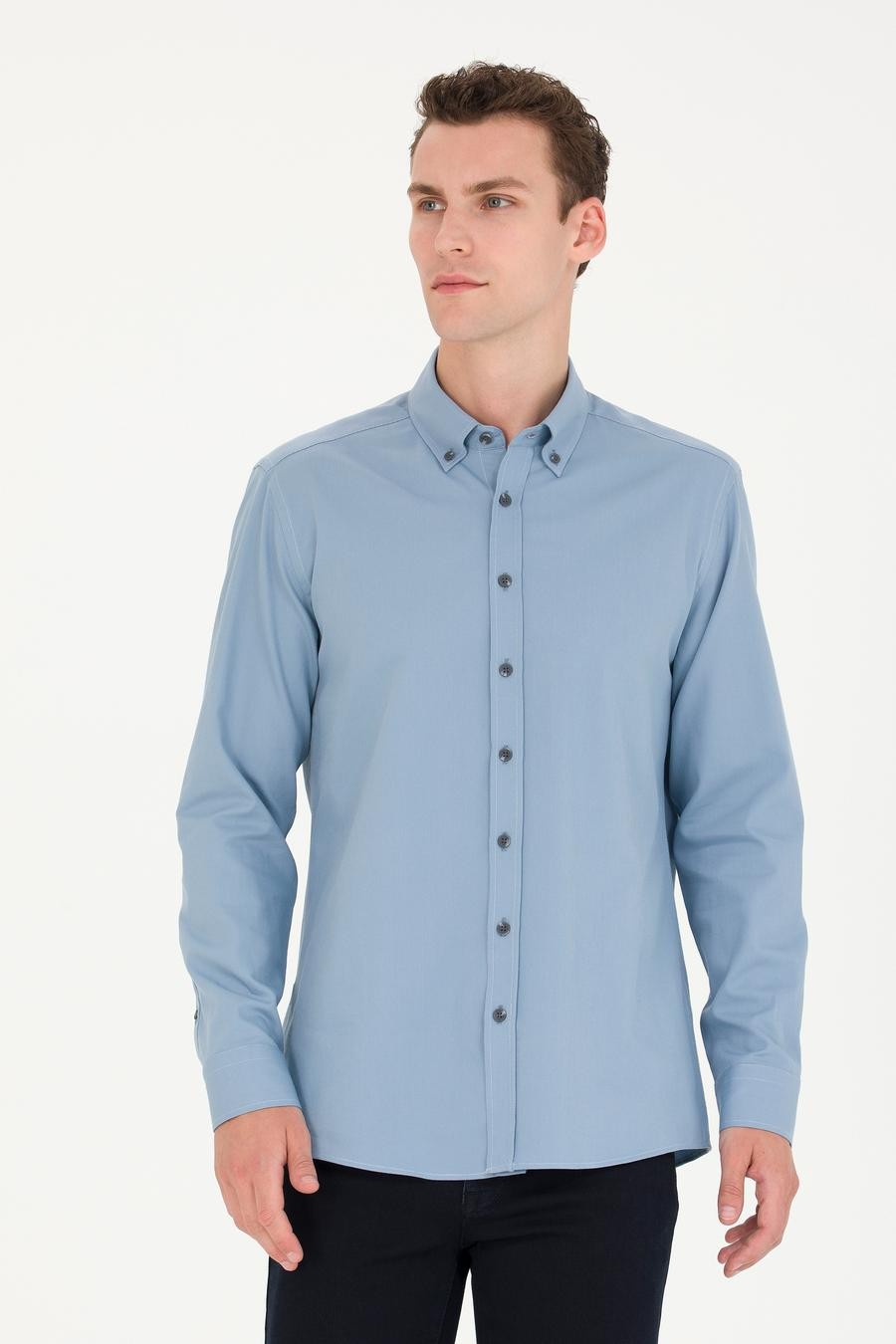 Mavi Regular Fit Uzun Kollu Gömlek
