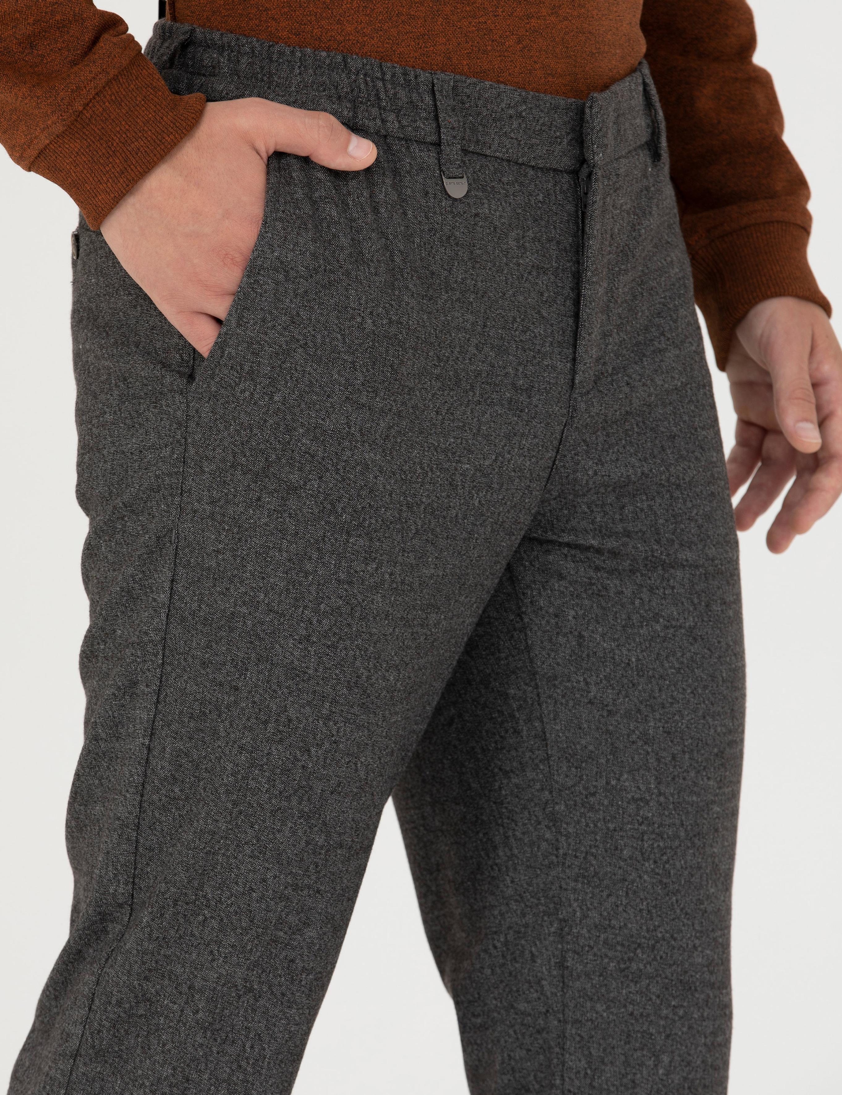 Kahverengi Ex. Slim Fit Kumaş Pantolon