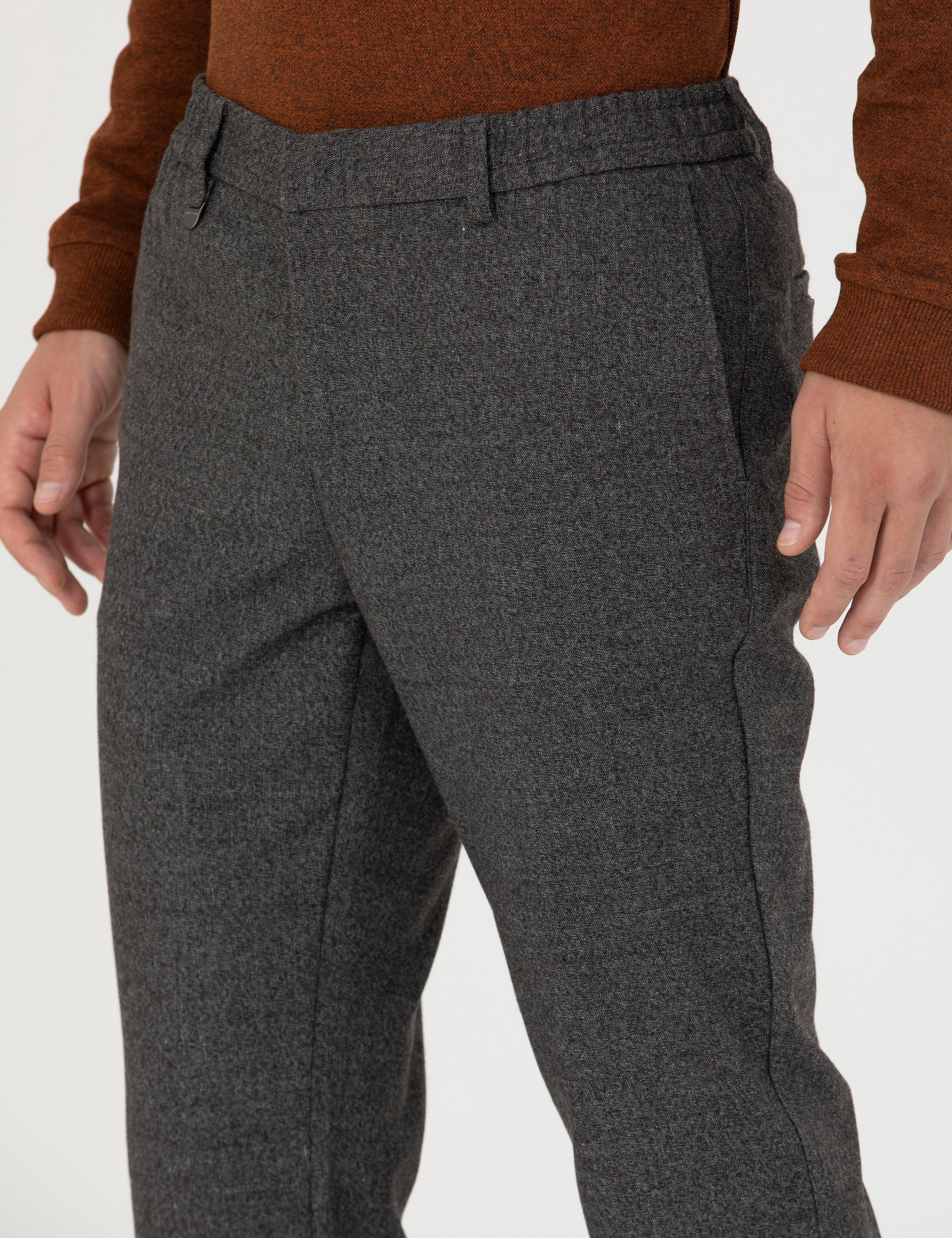 Kahverengi Ex. Slim Fit Kumaş Pantolon