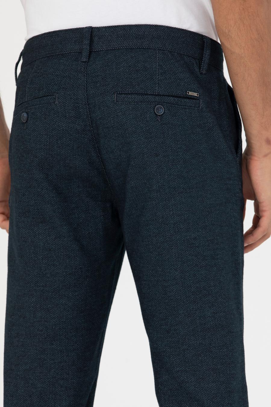 Lacivert Regular Fit Kanvas Pantolon_6