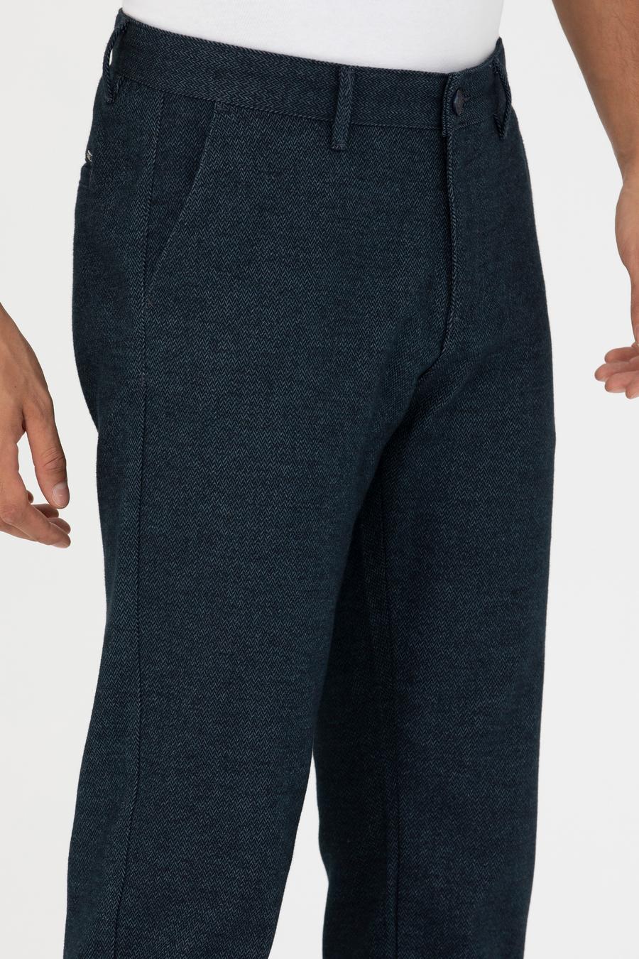 Lacivert Regular Fit Kanvas Pantolon_4