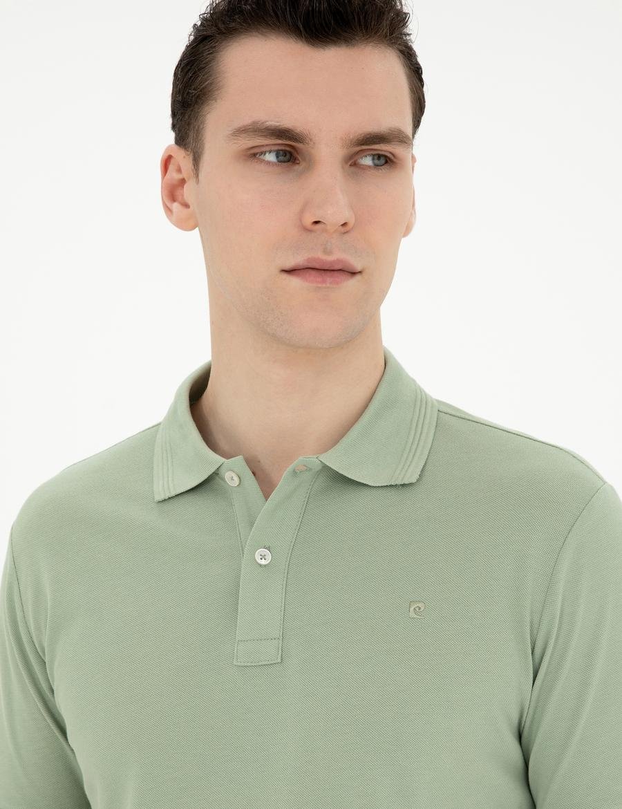 Yeşil Slim Fit Basic Tişört_1