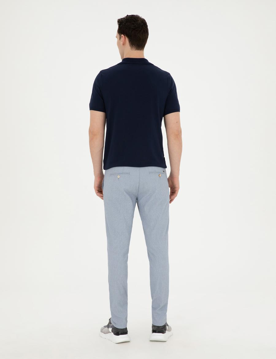 Açık Mavi Slim Fit Kanvas Pantolon_3