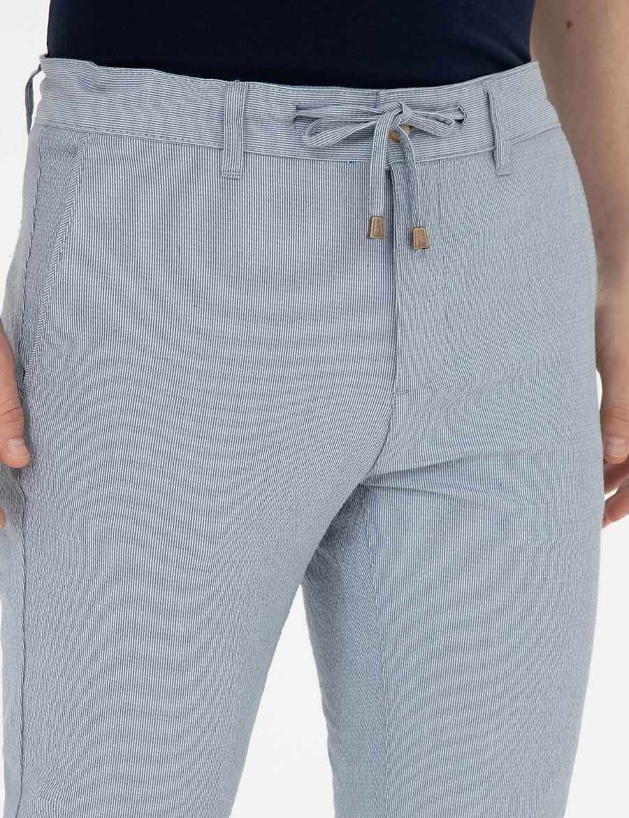 Açık Mavi Slim Fit Kanvas Pantolon_4