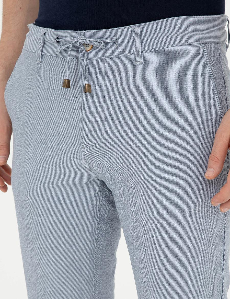 Açık Mavi Slim Fit Kanvas Pantolon_5
