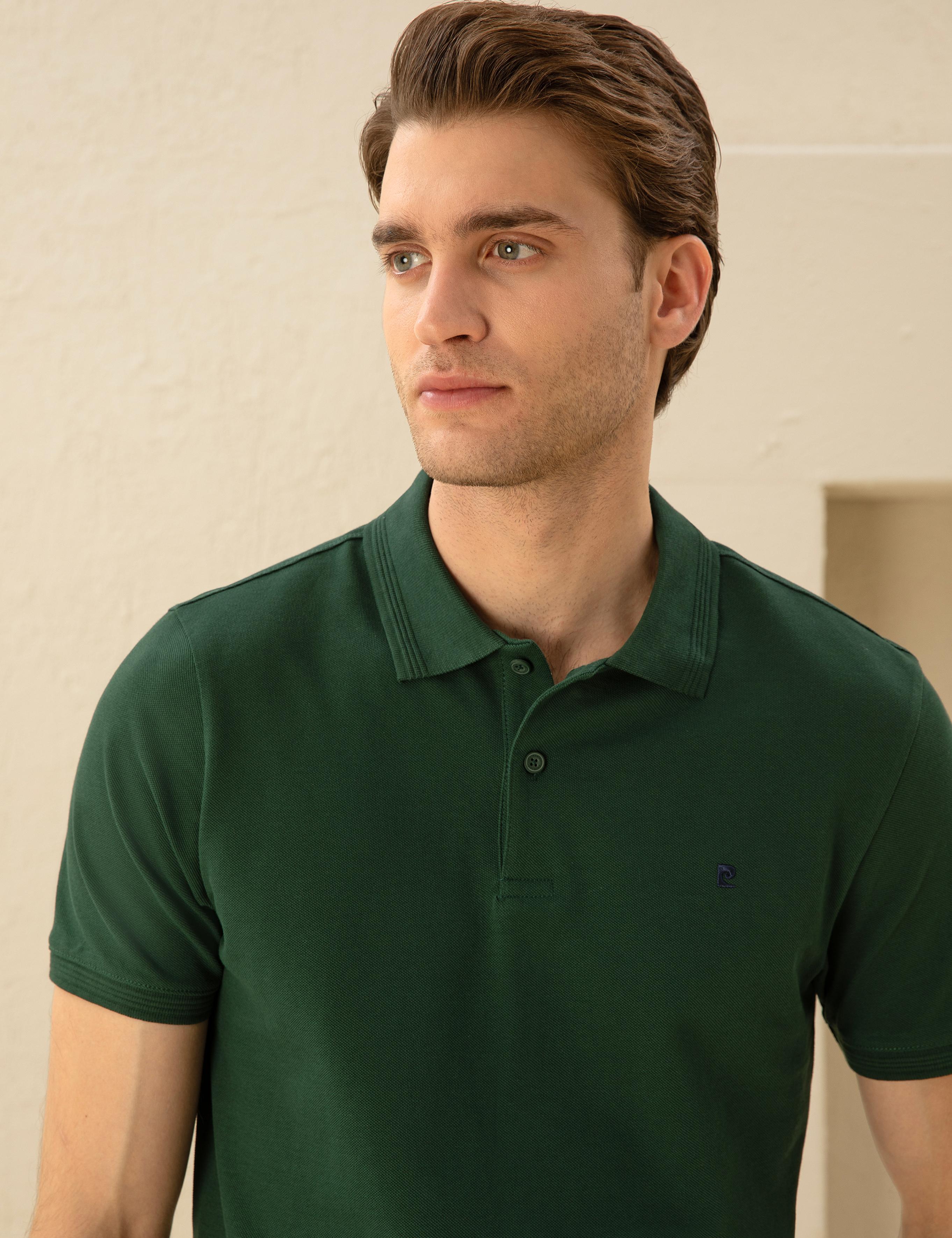 Koyu Yeşil Slim Fit Basic Tişört