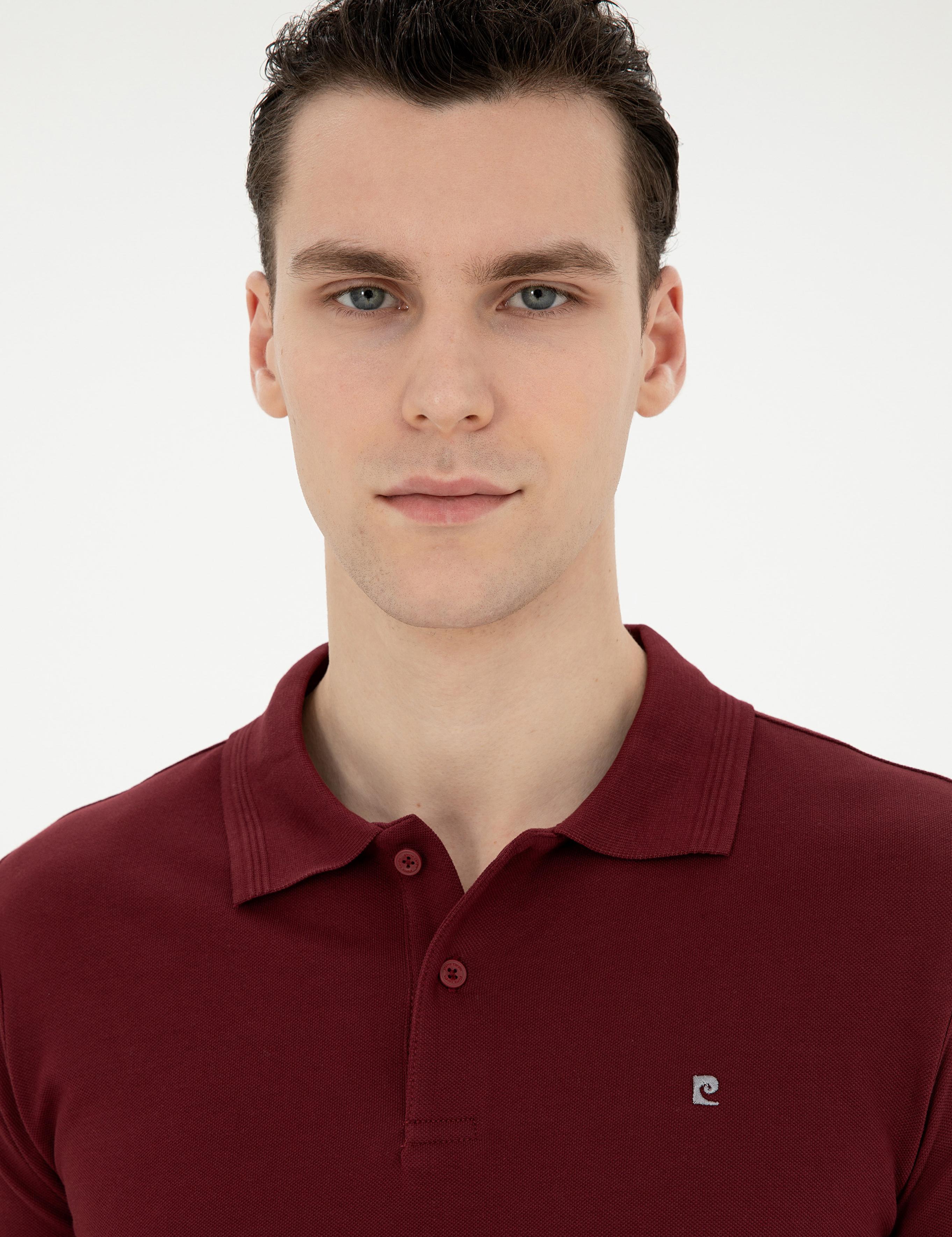 Bordo Slim Fit Basic Tişört