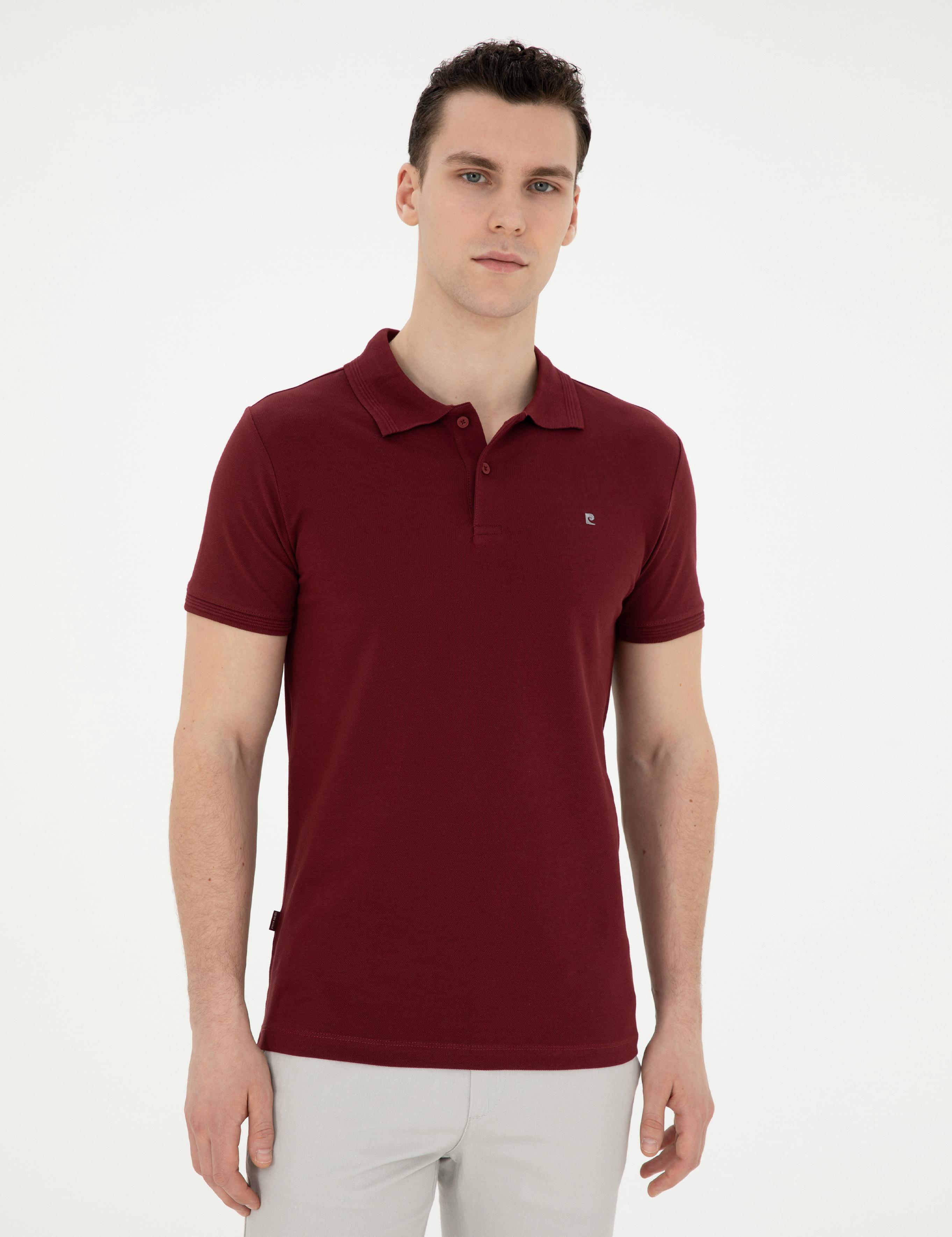 Bordo Slim Fit Basic Tişört