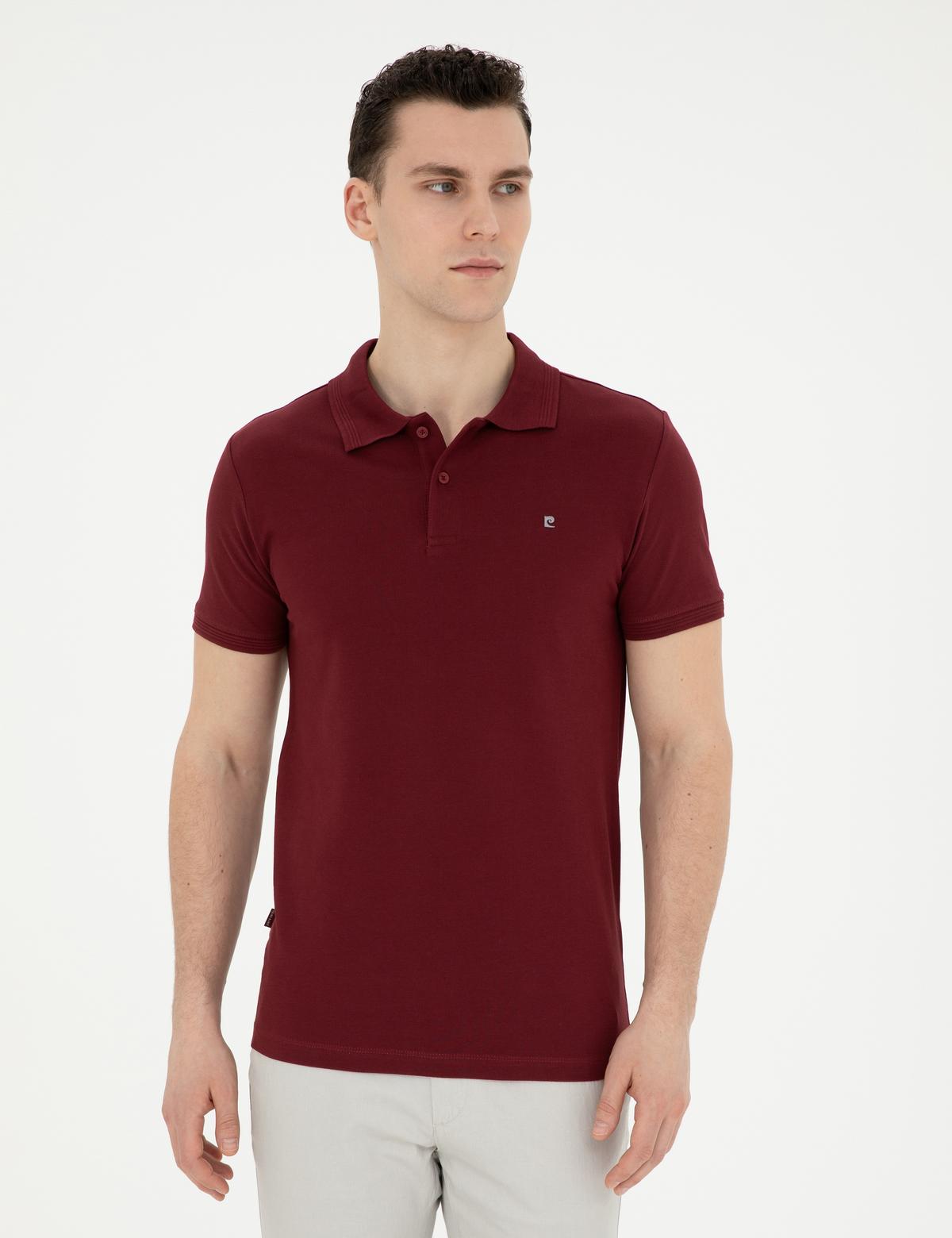 Bordo Slim Fit Basic Tişört