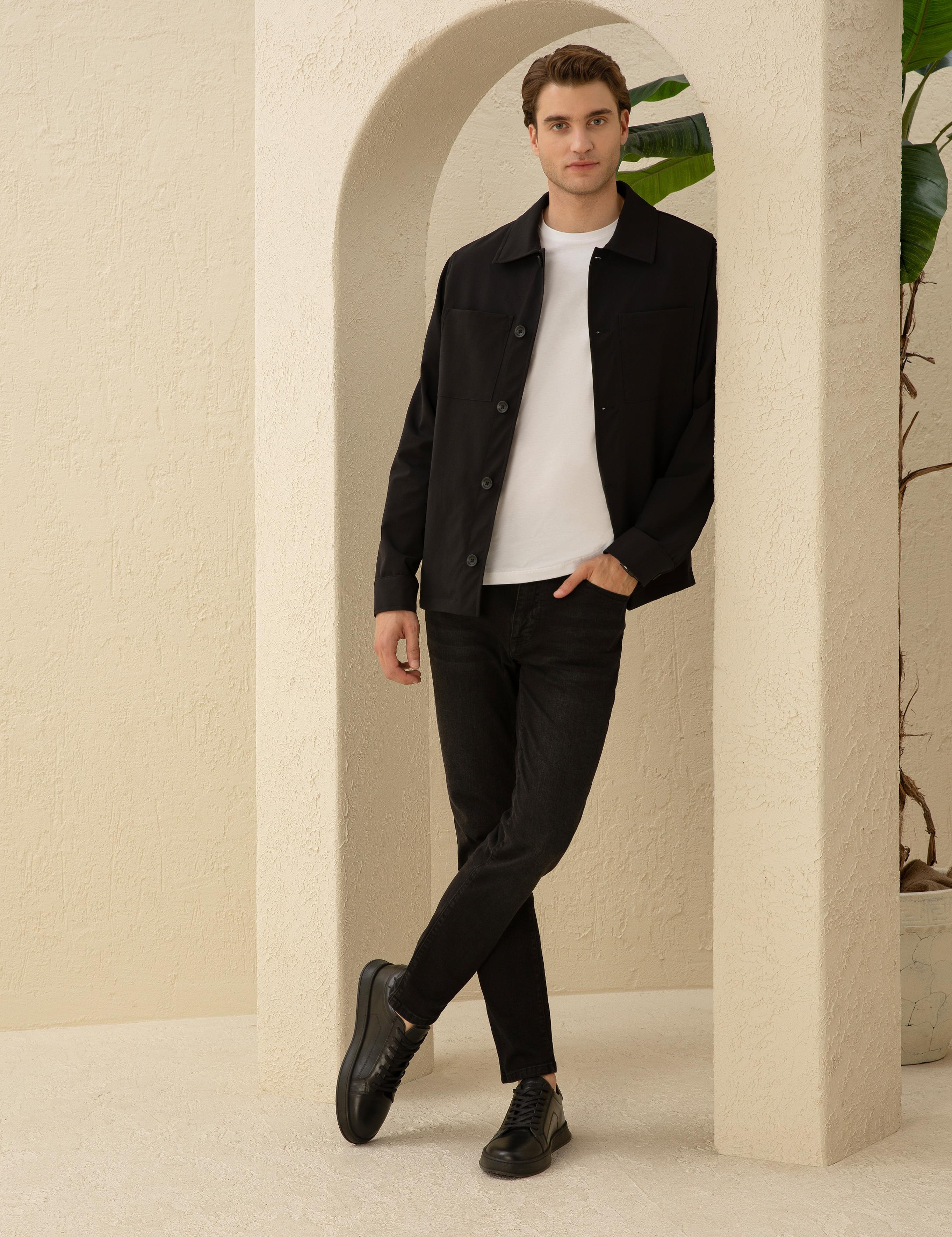 Siyah Slim Fit Jean Pantolon