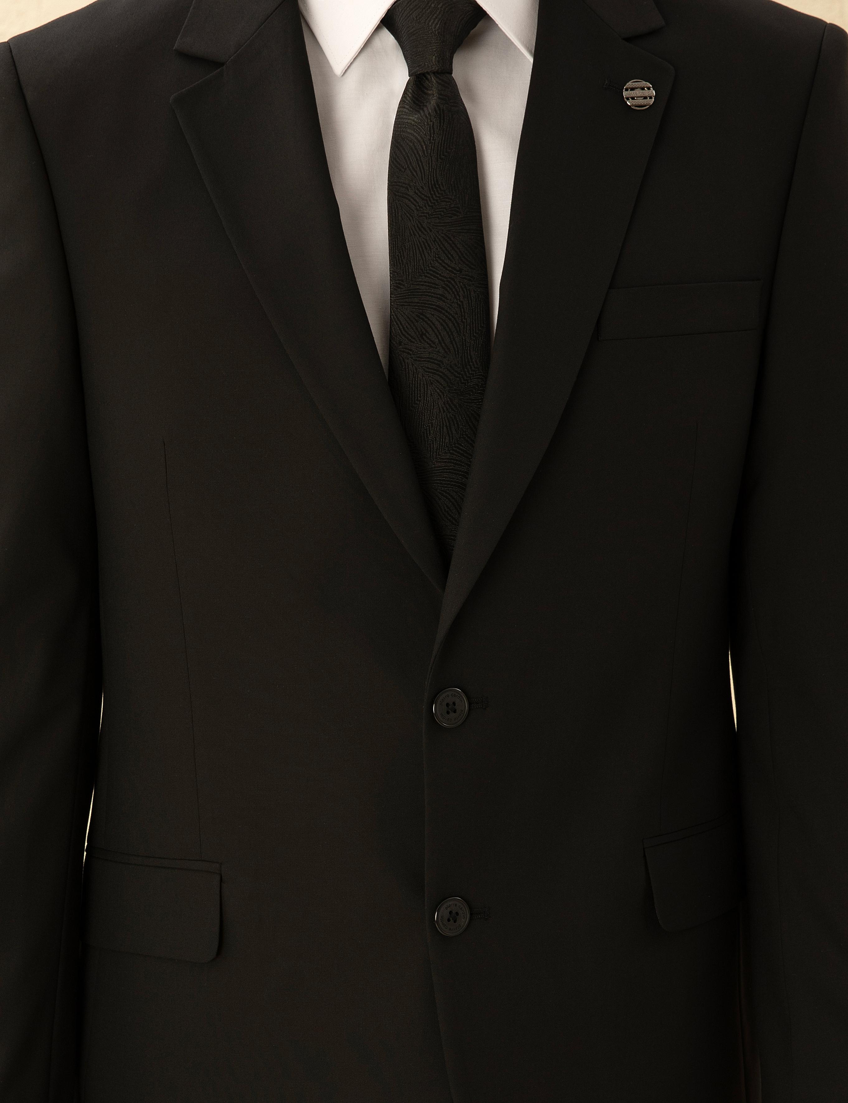 Siyah Slim Fit Takım Elbise