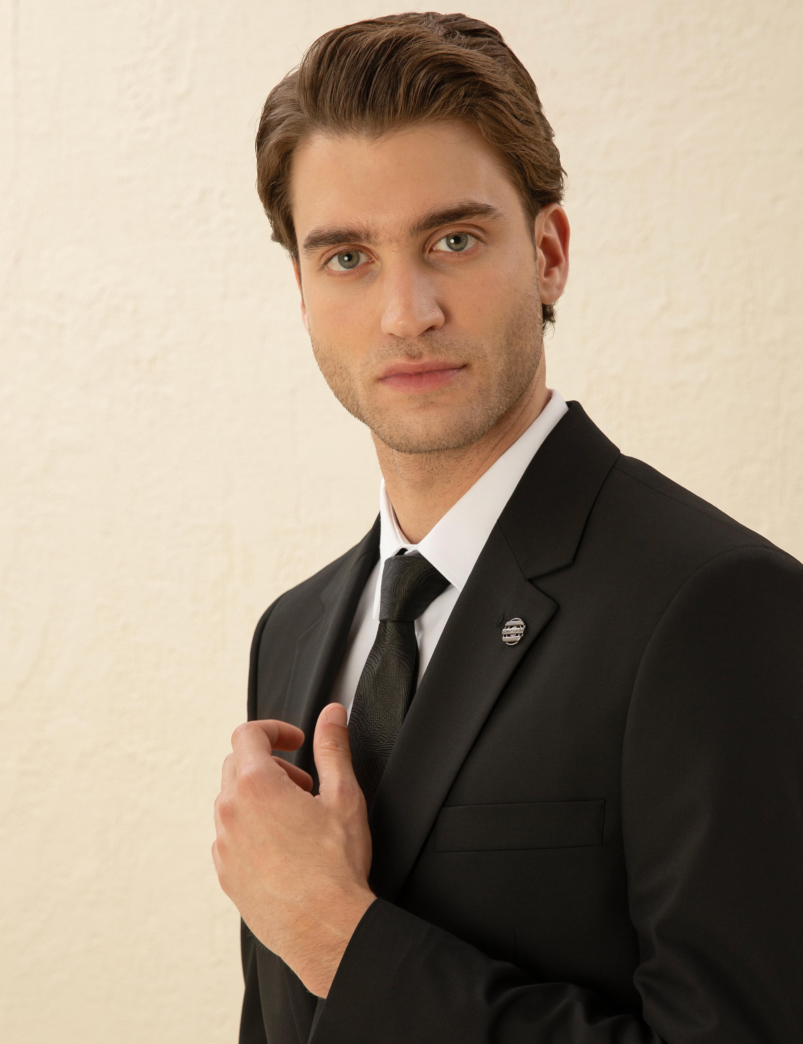 Siyah Slim Fit Takım Elbise