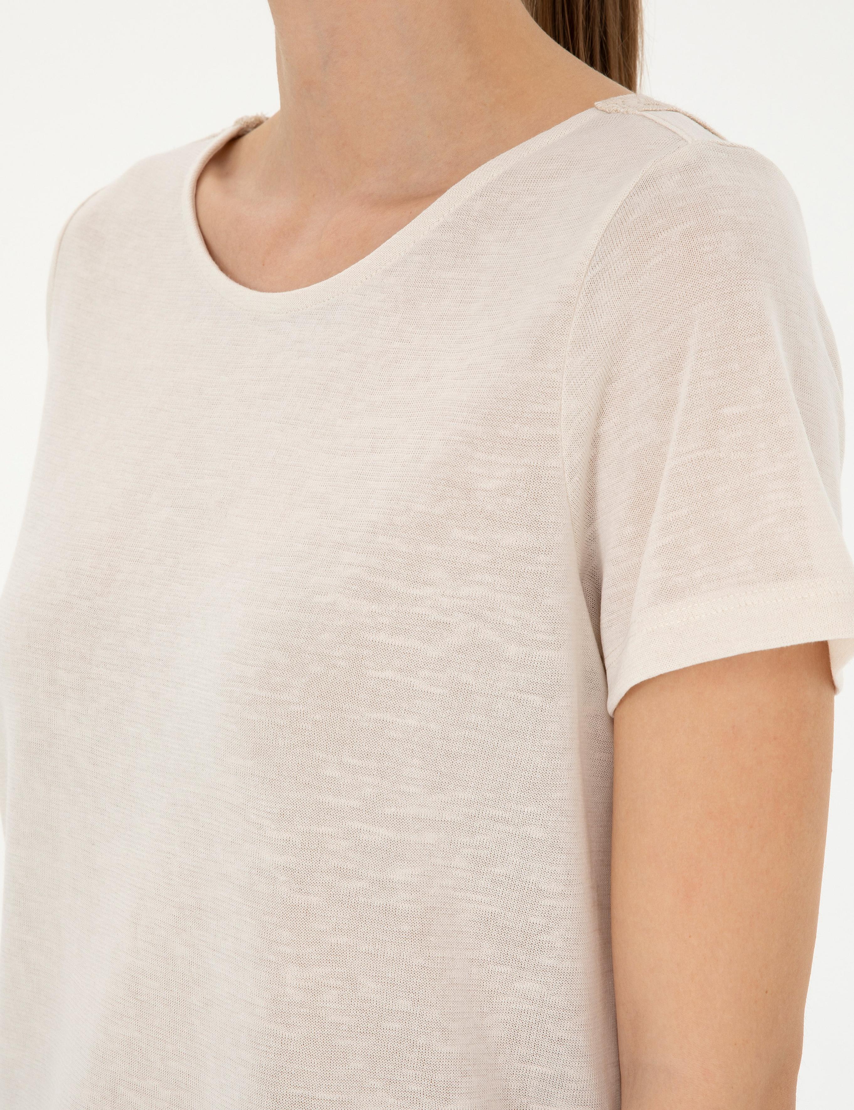 Krem Comfort Fit Tişört