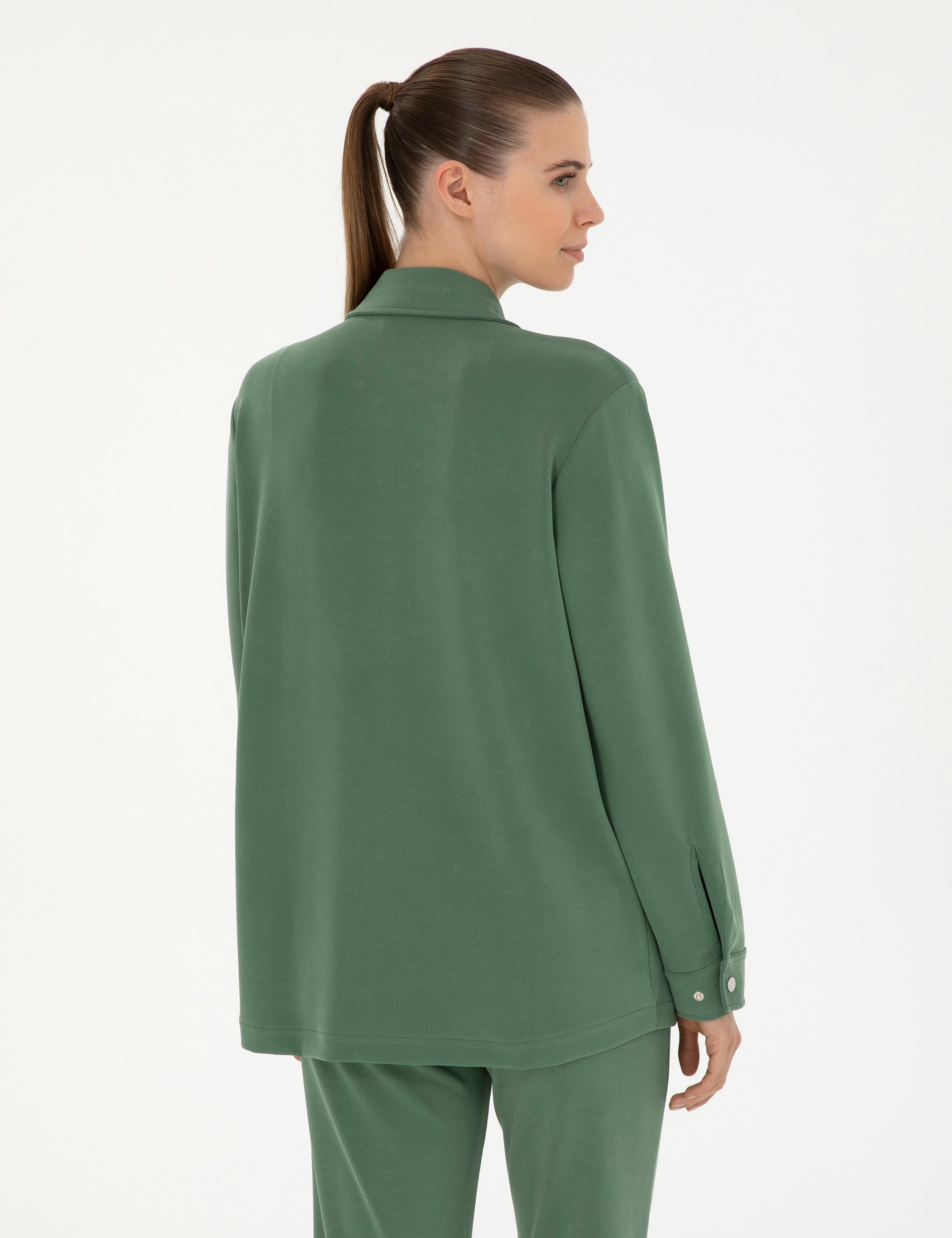 Yeşil Oversize Örme Hırka