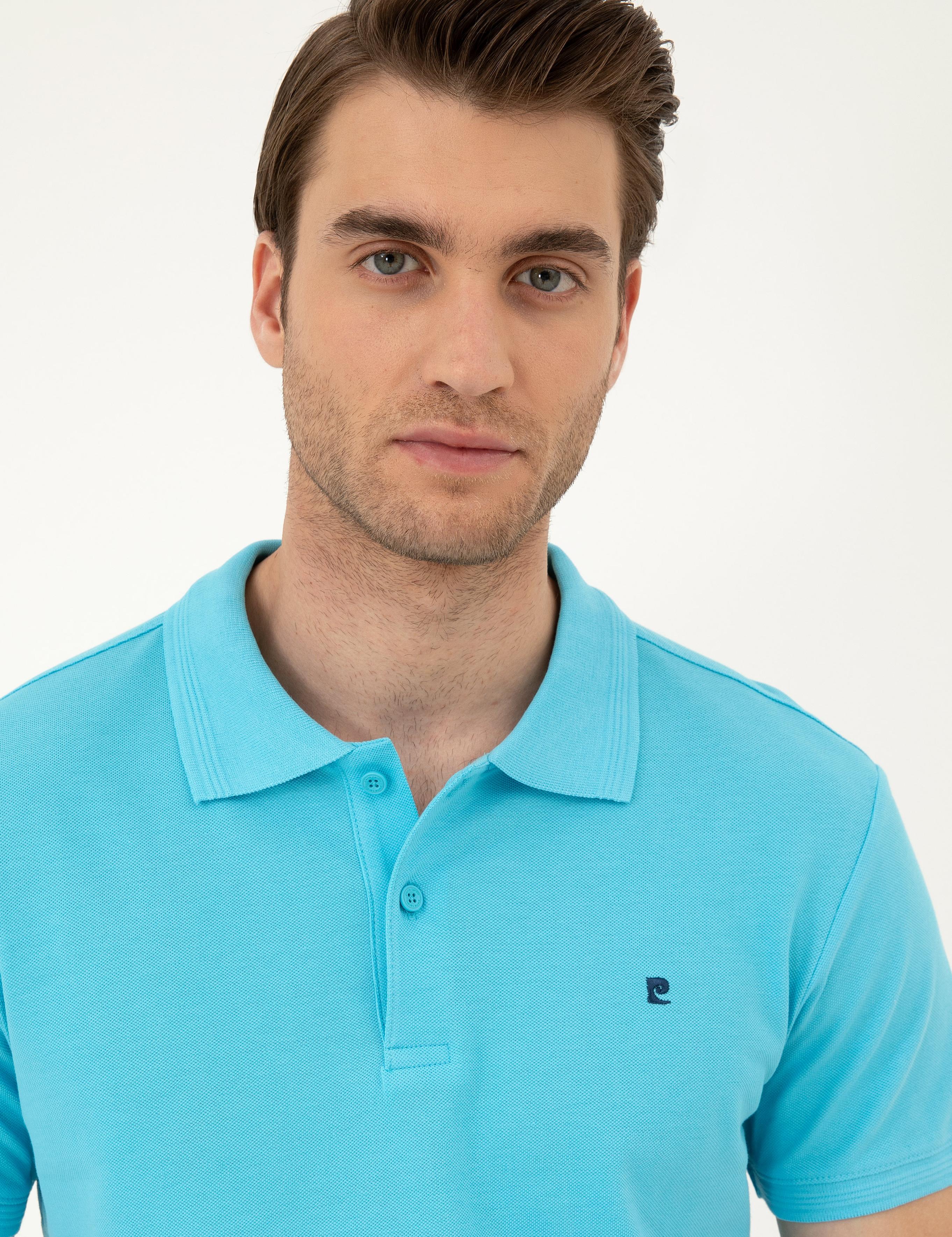 Turkuaz Slim Fit Basic Tişört