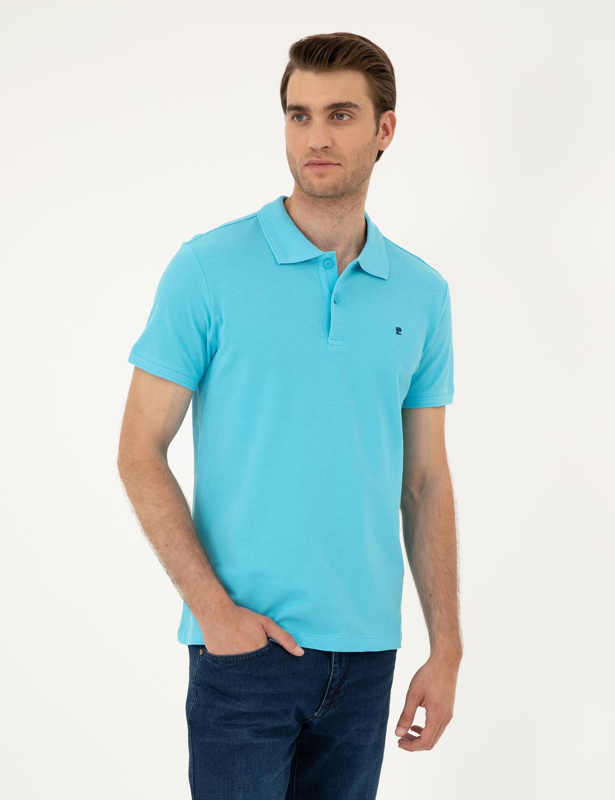 Turkuaz Slim Fit Basic Tişört