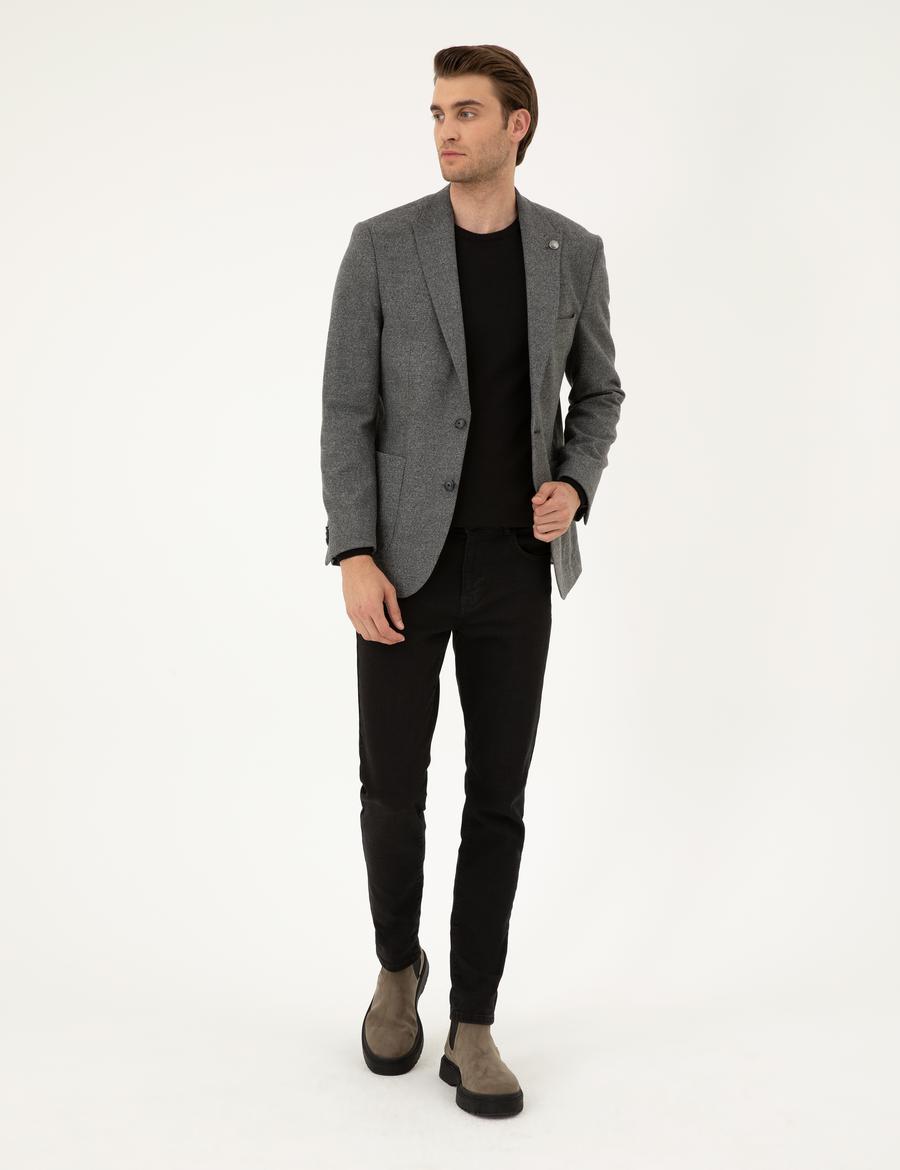 Füme Slim Fit Ceket_3