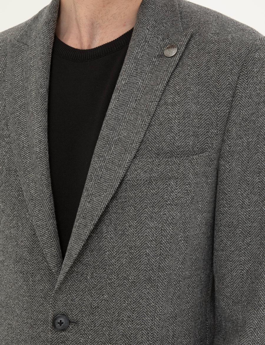Füme Slim Fit Ceket_6