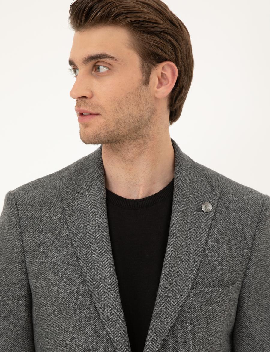 Füme Slim Fit Ceket_1