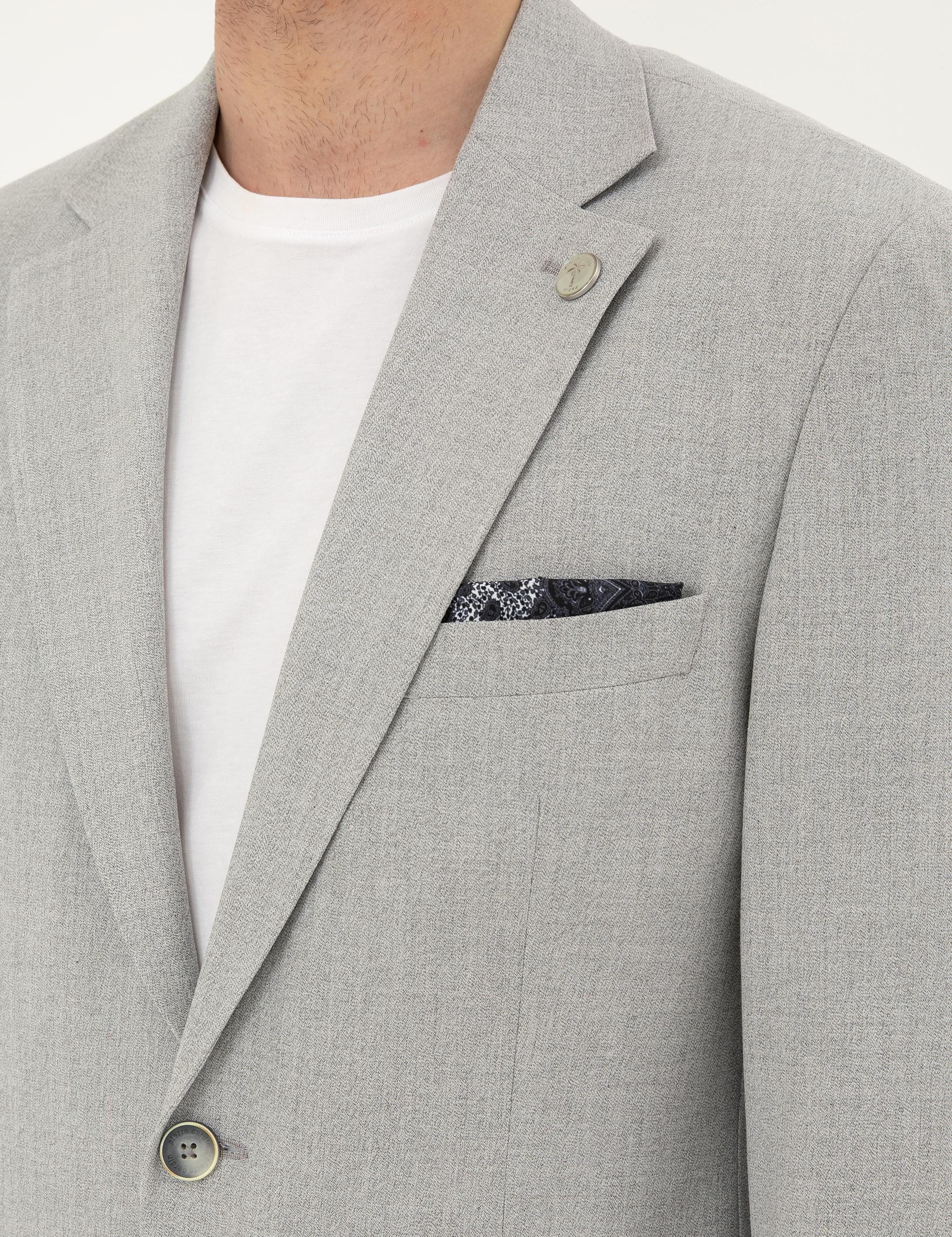 Açık Gri Slim Fit Takım Elbise
