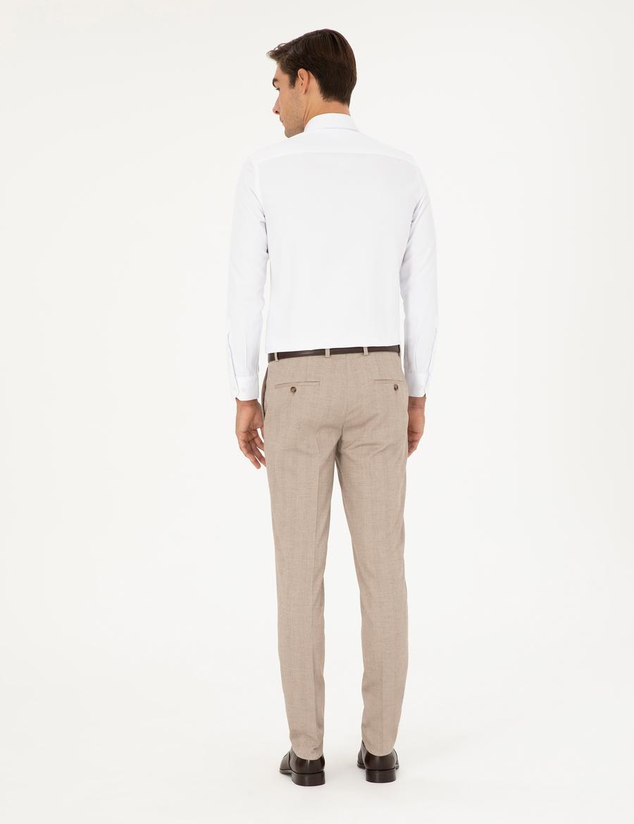 Bej Ex. Slim Fit Kumaş Pantolon_3