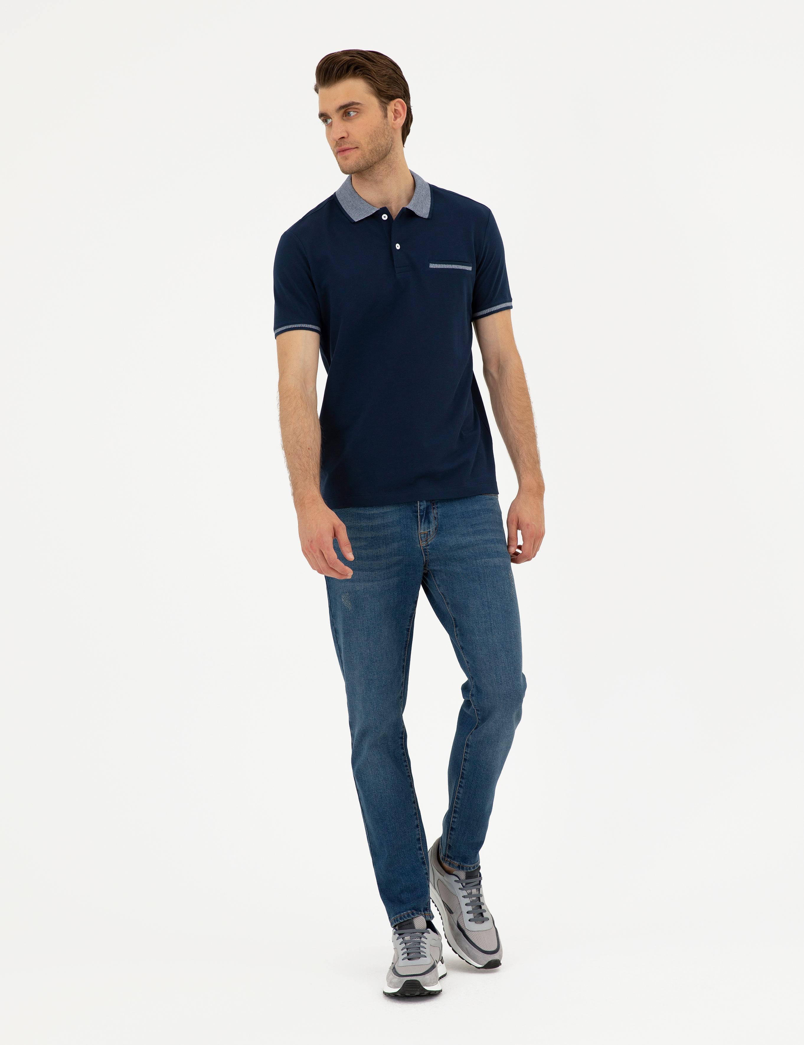 Lacivert Slim Fit Tişört