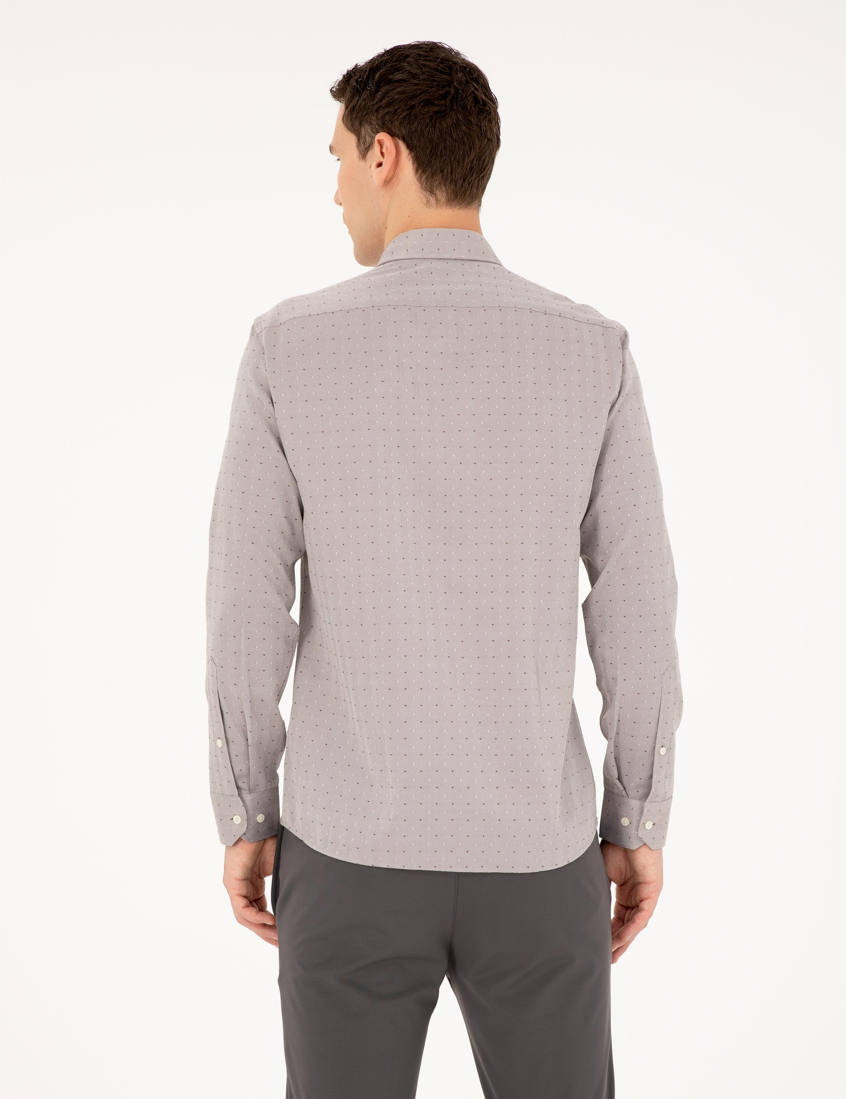 Kahverengi Slim Fit Gömlek