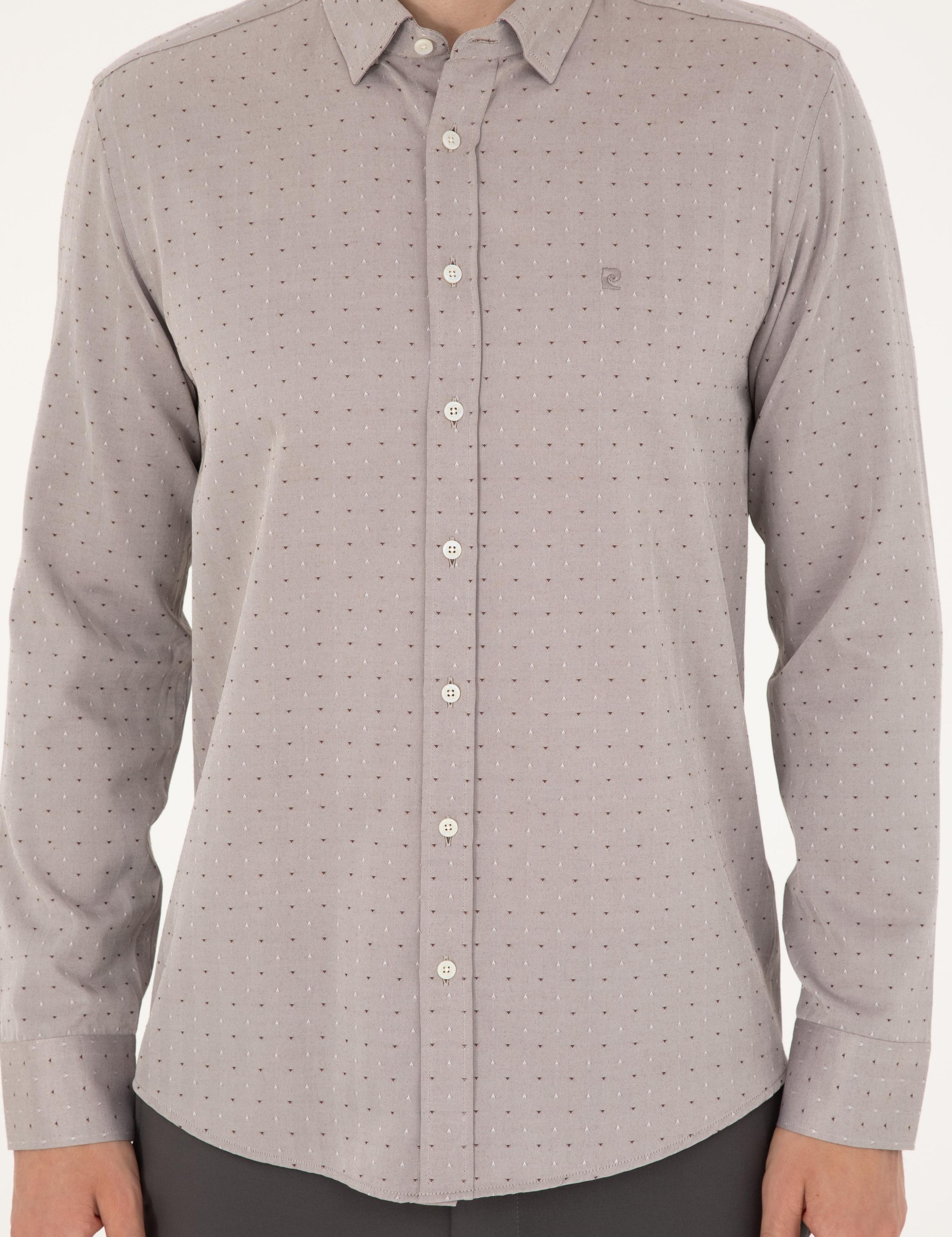 Kahverengi Slim Fit Gömlek