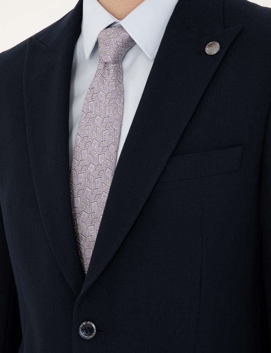 Lacivert Slim Fit Takım Elbise_6