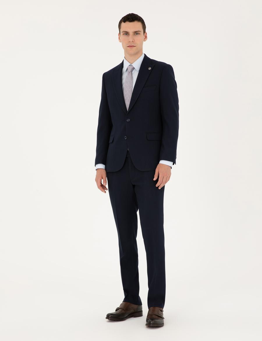 Lacivert Slim Fit Takım Elbise_3