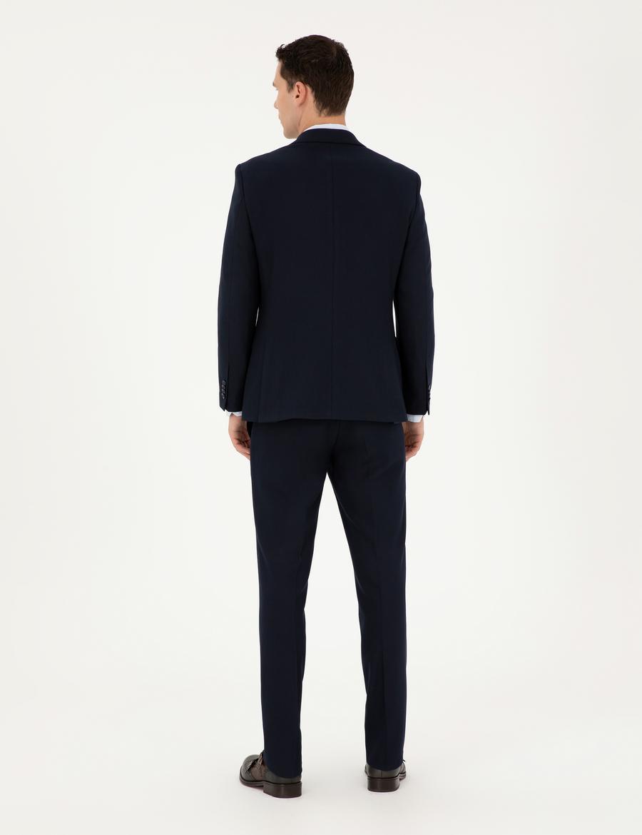 Lacivert Slim Fit Takım Elbise_4