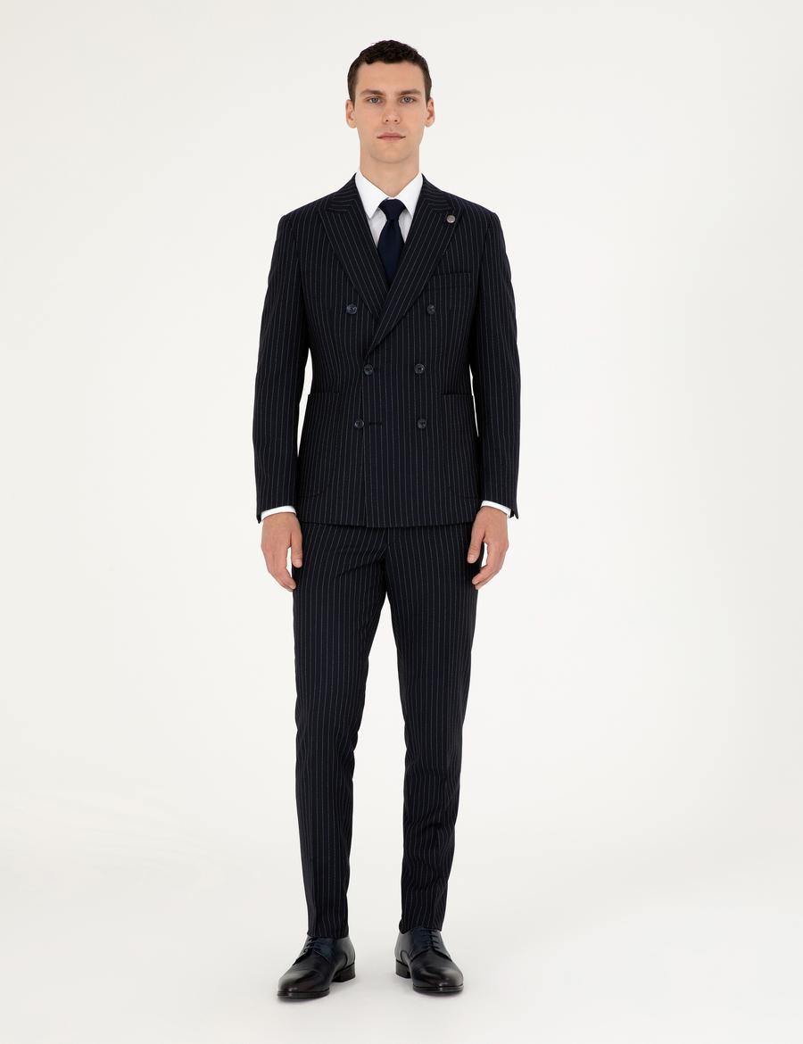 Lacivert Ex. Slim Fit Takım Elbise_3