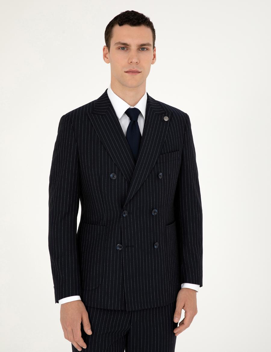 Lacivert Ex. Slim Fit Takım Elbise_2