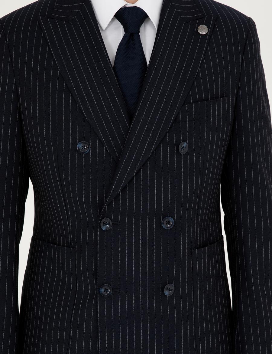 Lacivert Ex. Slim Fit Takım Elbise_5